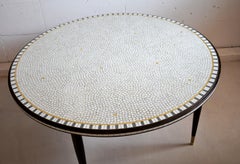 Glass Mosaic Mid-Century Modern Round Coffee Table by Berthold Muller