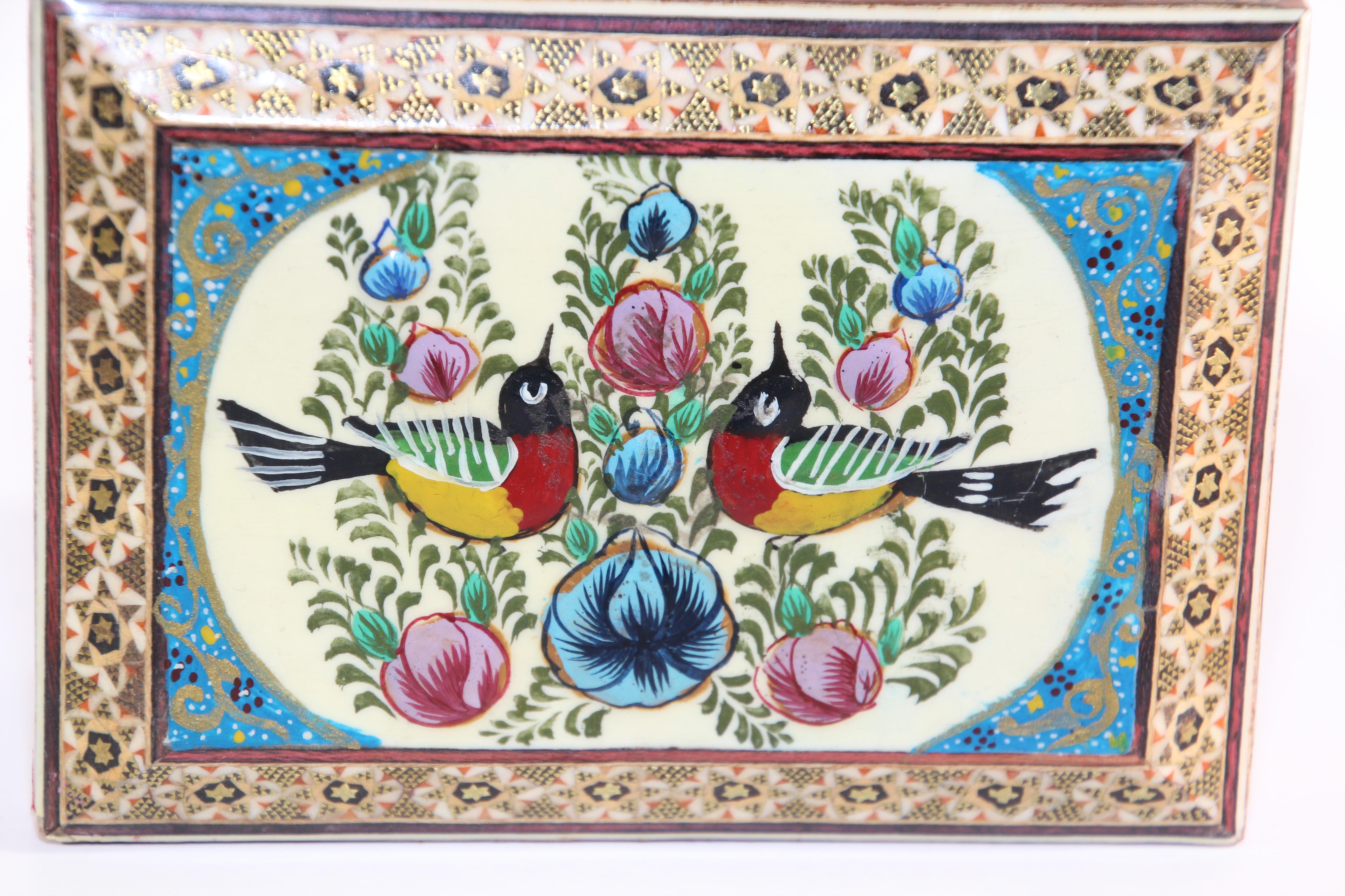 Boîte à bijoux mauresque en mosaïque du Moyen-Orient en vente 4