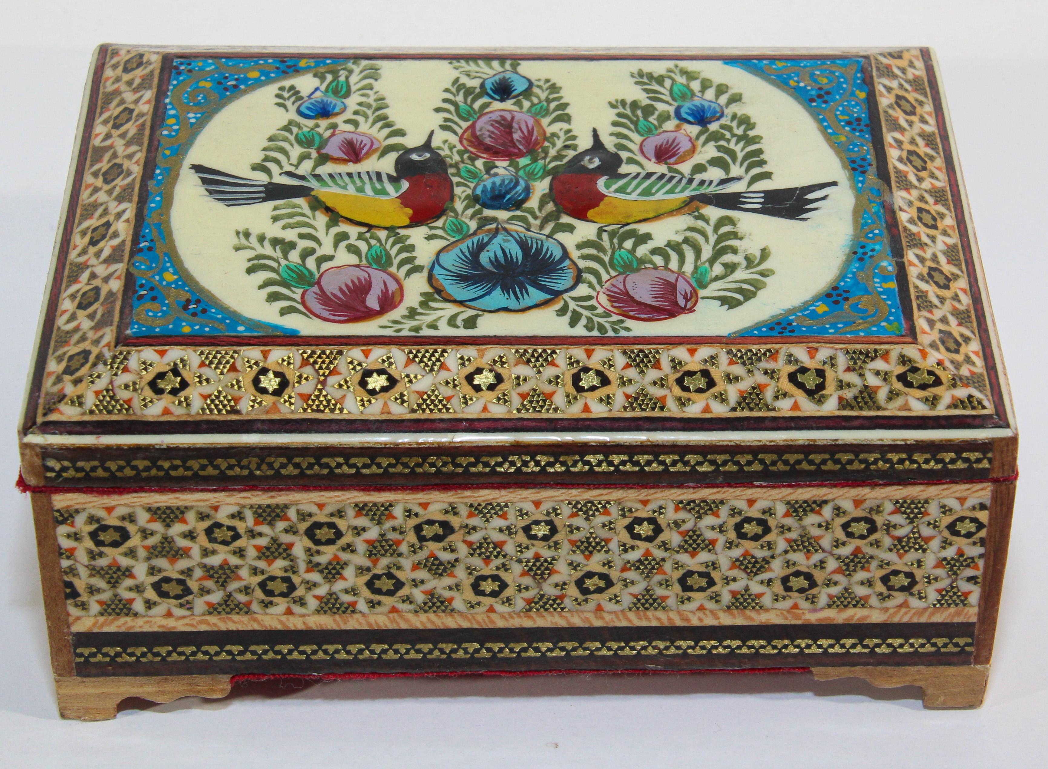 Mosaic Middle Eastern Moorish Trinket Box For Sale 6