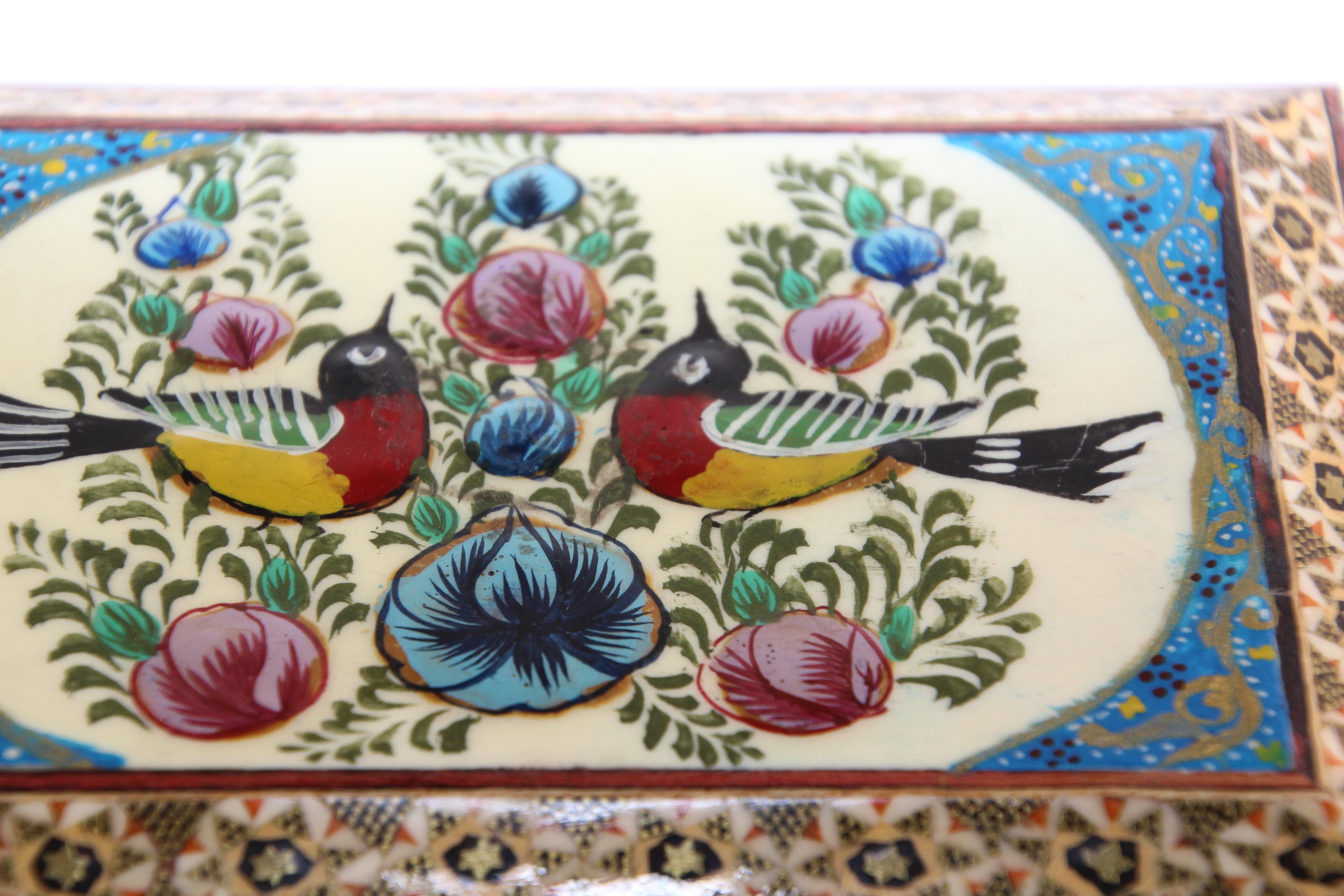 Inlay Mosaic Middle Eastern Moorish Trinket Box For Sale