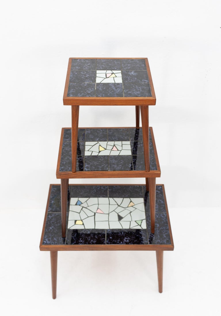 Mosaic Nesting Tables Dutch, 1960s For Sale at 1stdibs