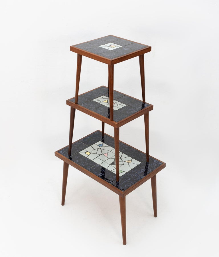 Mosaic Nesting Tables Dutch, 1960s For Sale at 1stdibs