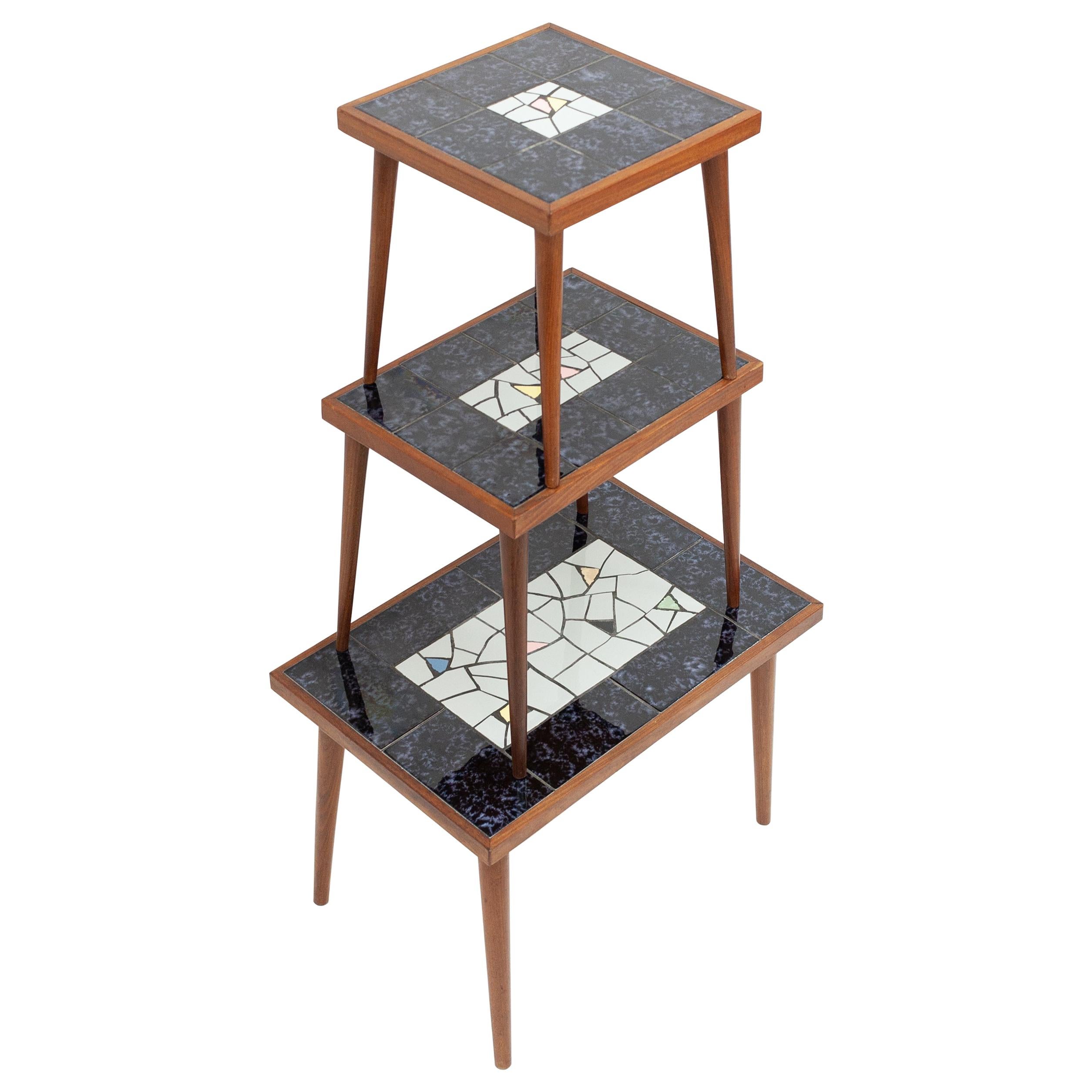 Mosaic Nesting Tables Dutch, 1960s For Sale at 1stdibs