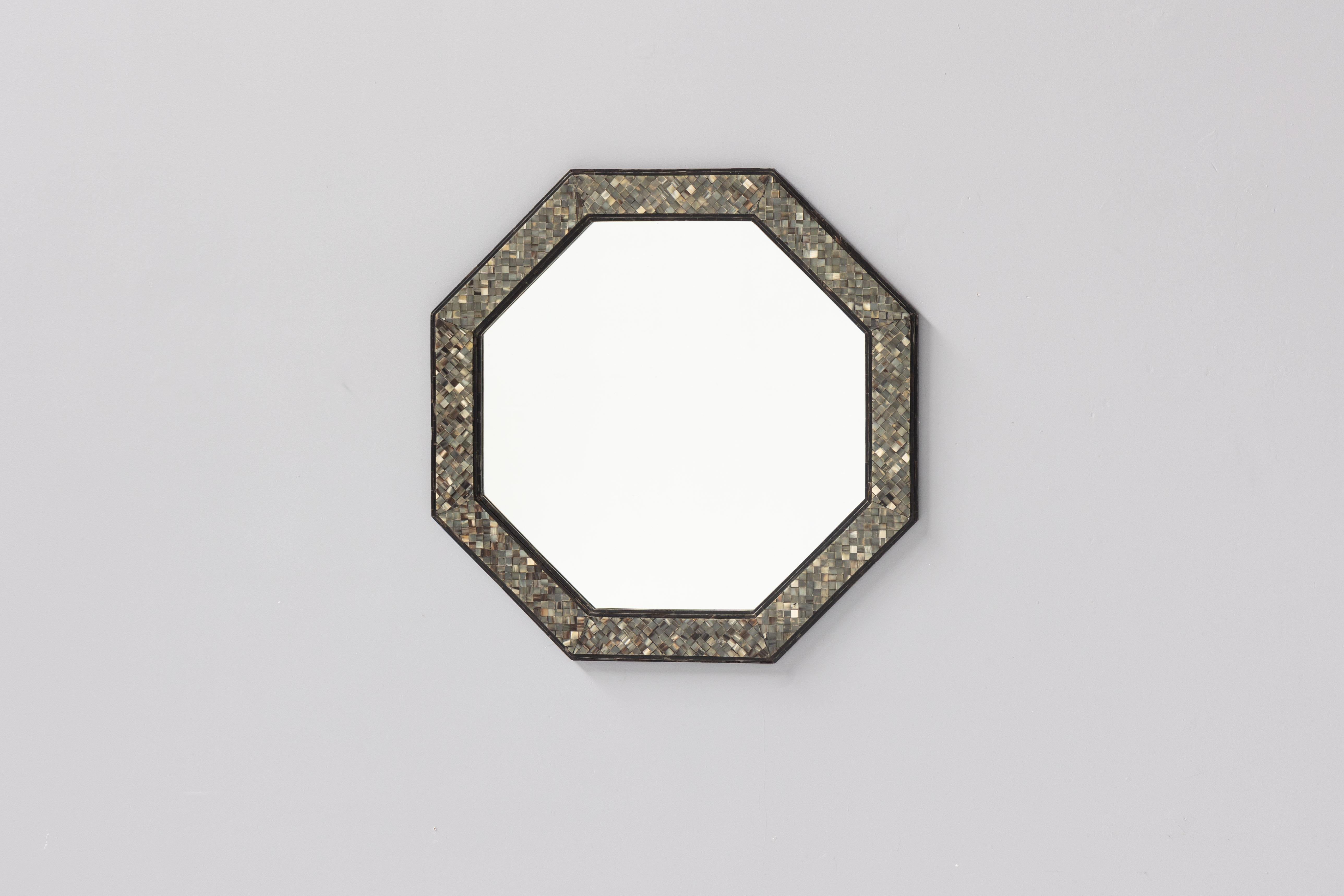 Hollywood Regency Miroir octogonal de Roger Vanhevel, Belgique, 1970 en vente