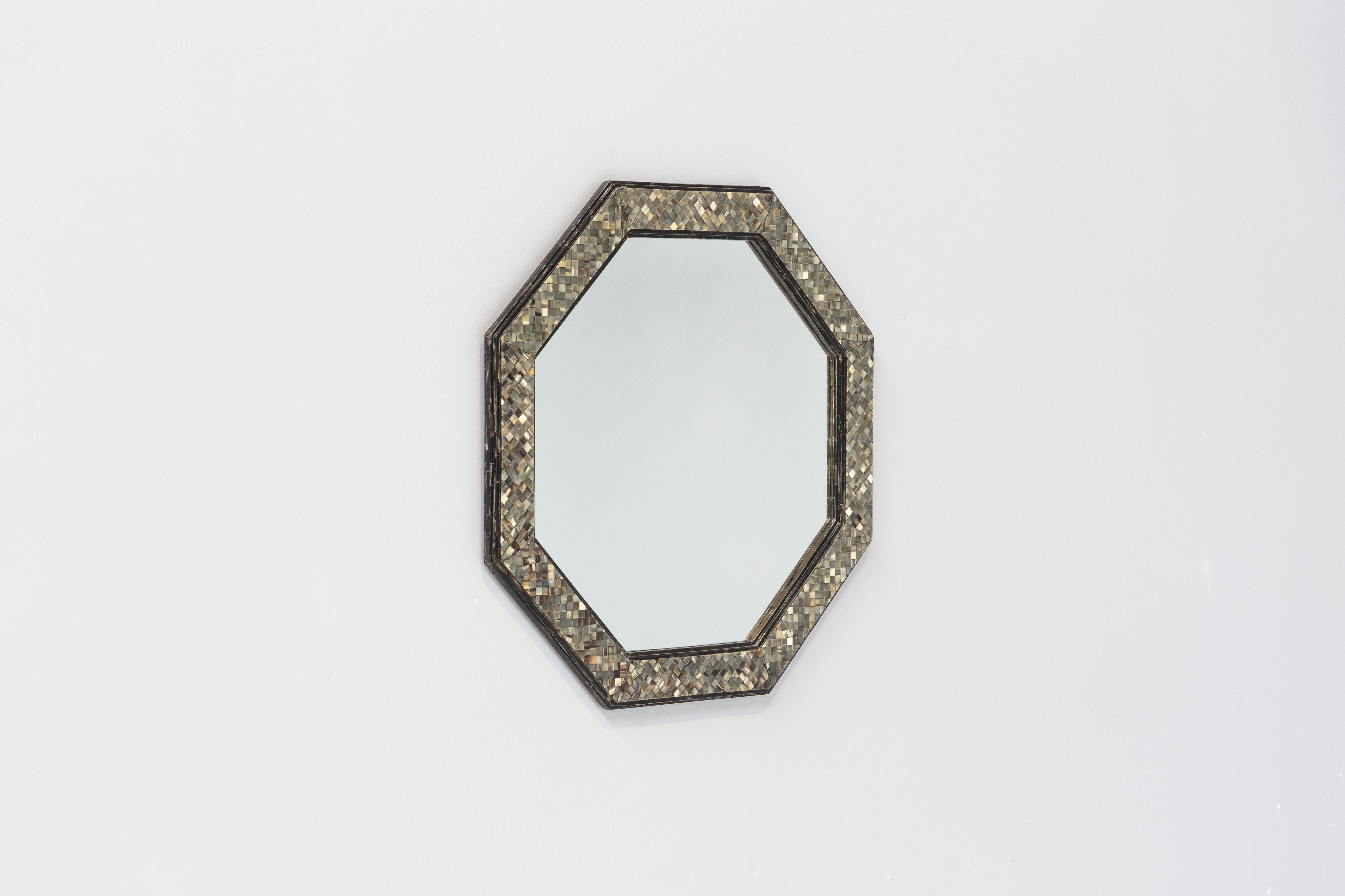 Belge Miroir octogonal de Roger Vanhevel, Belgique, 1970 en vente