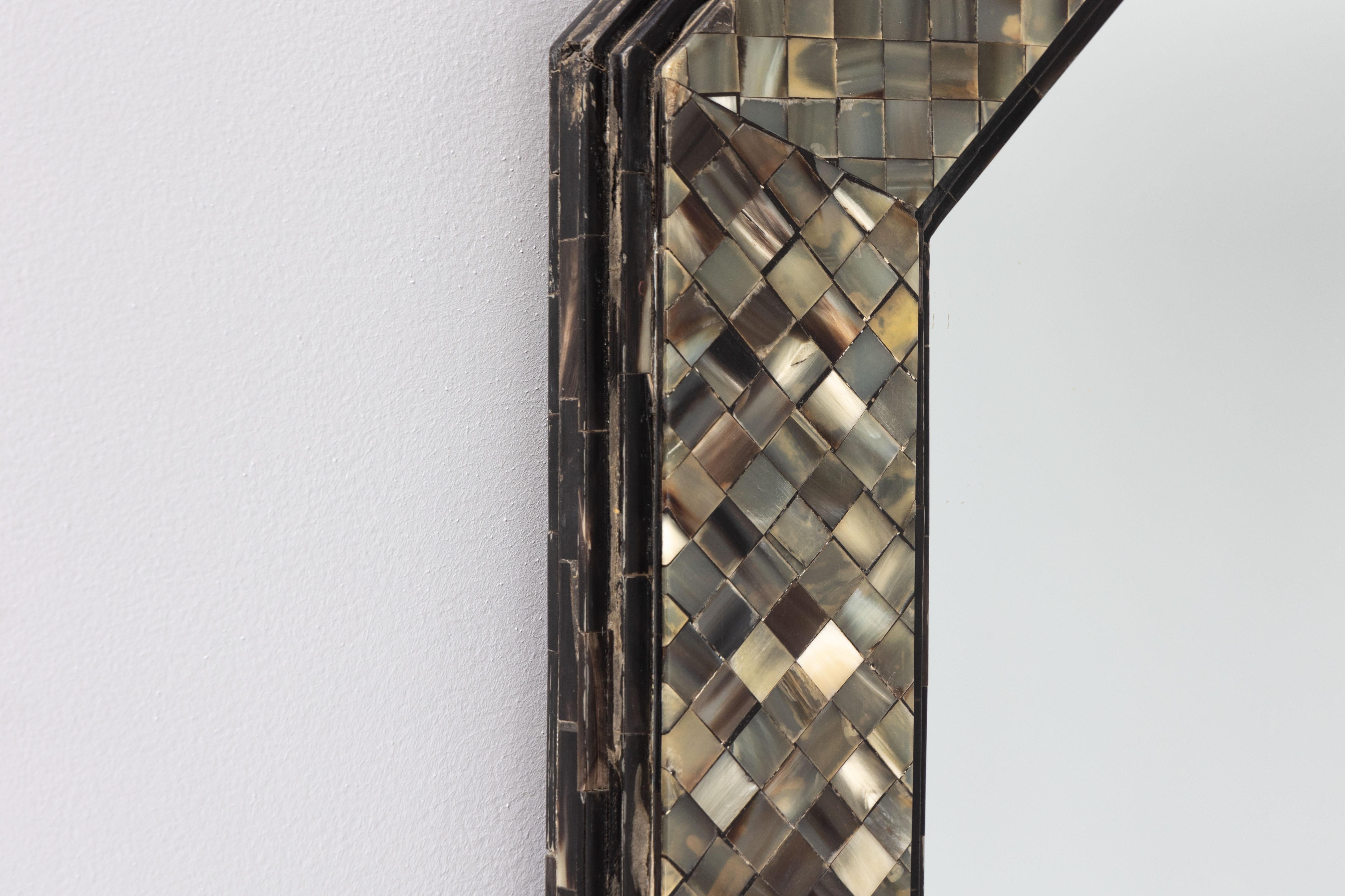 Late 20th Century Mosaic Octagonal Mirror by Roger Vanhevel, Belgium, 1970s For Sale