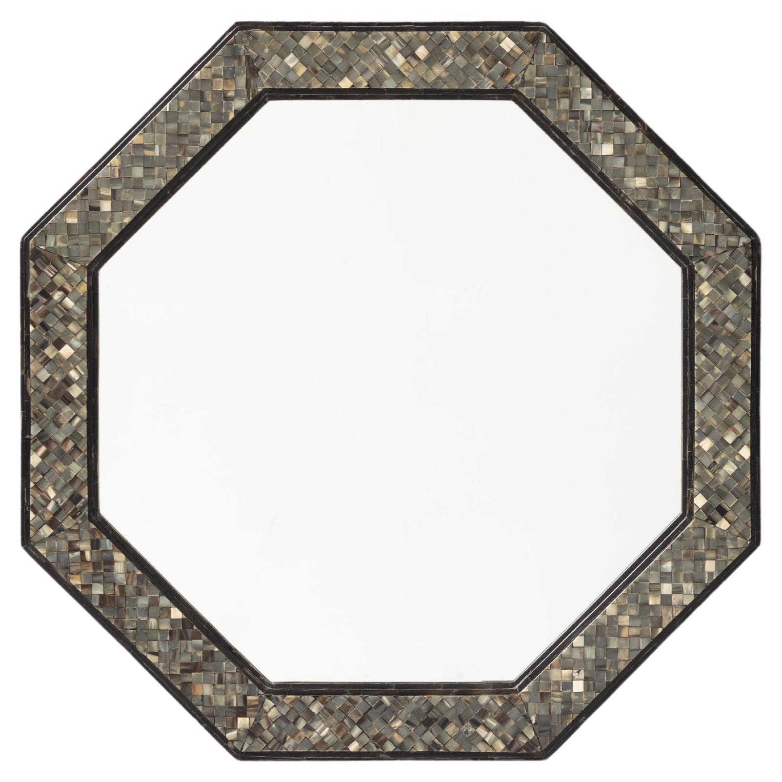 Mosaic Octagonal Mirror by Roger Vanhevel, Belgium, 1970s