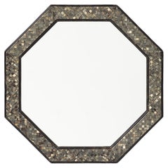 Specchio ottagonale a mosaico di Roger Vanhevel, Belgio, anni '70
