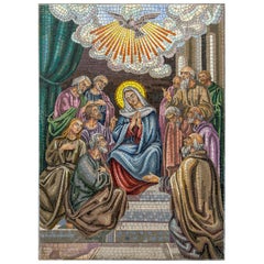 Antique Mosaic of the Virgin and Apostles