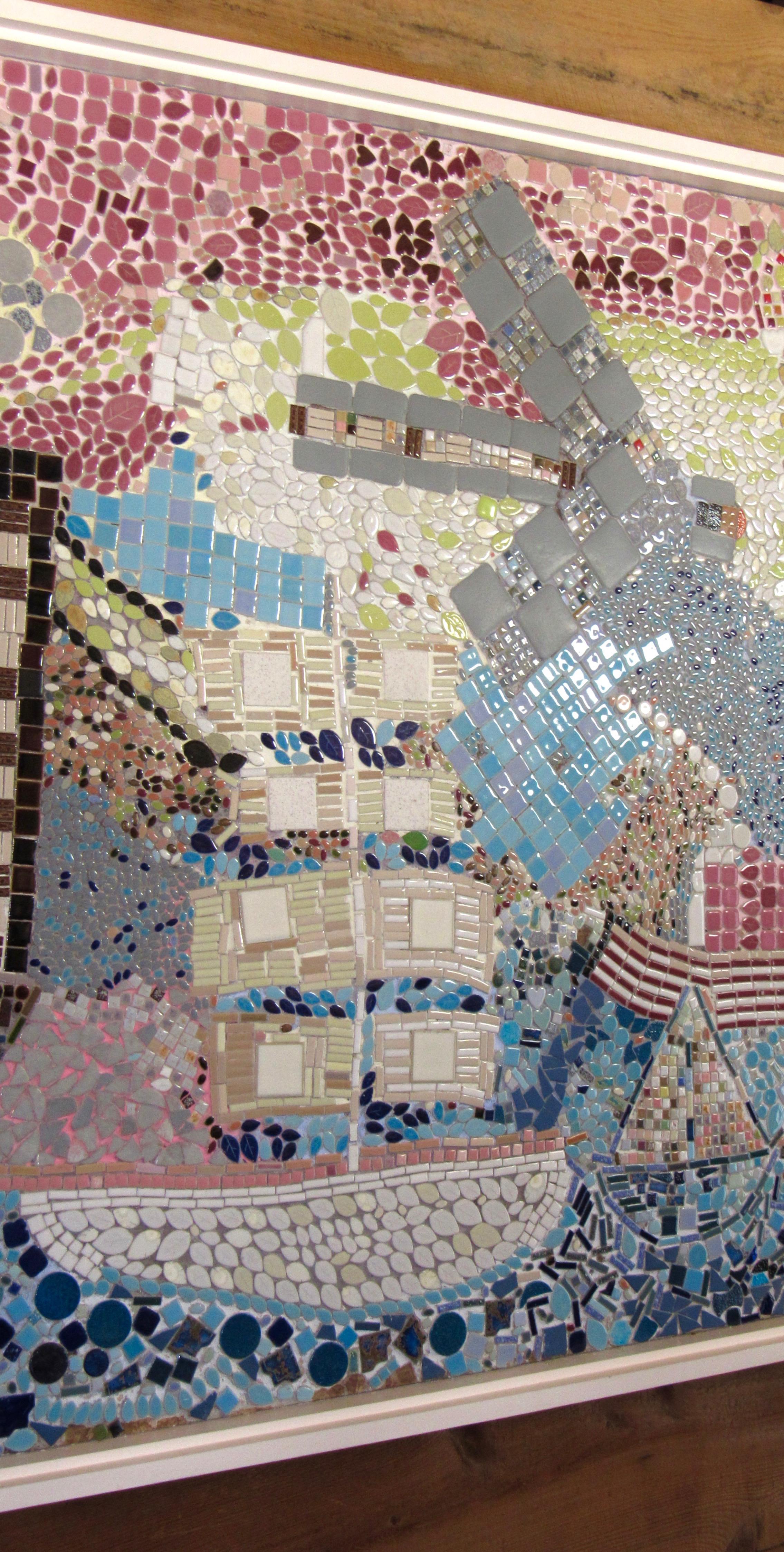 Mid-Century Modern Mosaic Panel of the Bicentennial in New York Harbor, 1978 For Sale