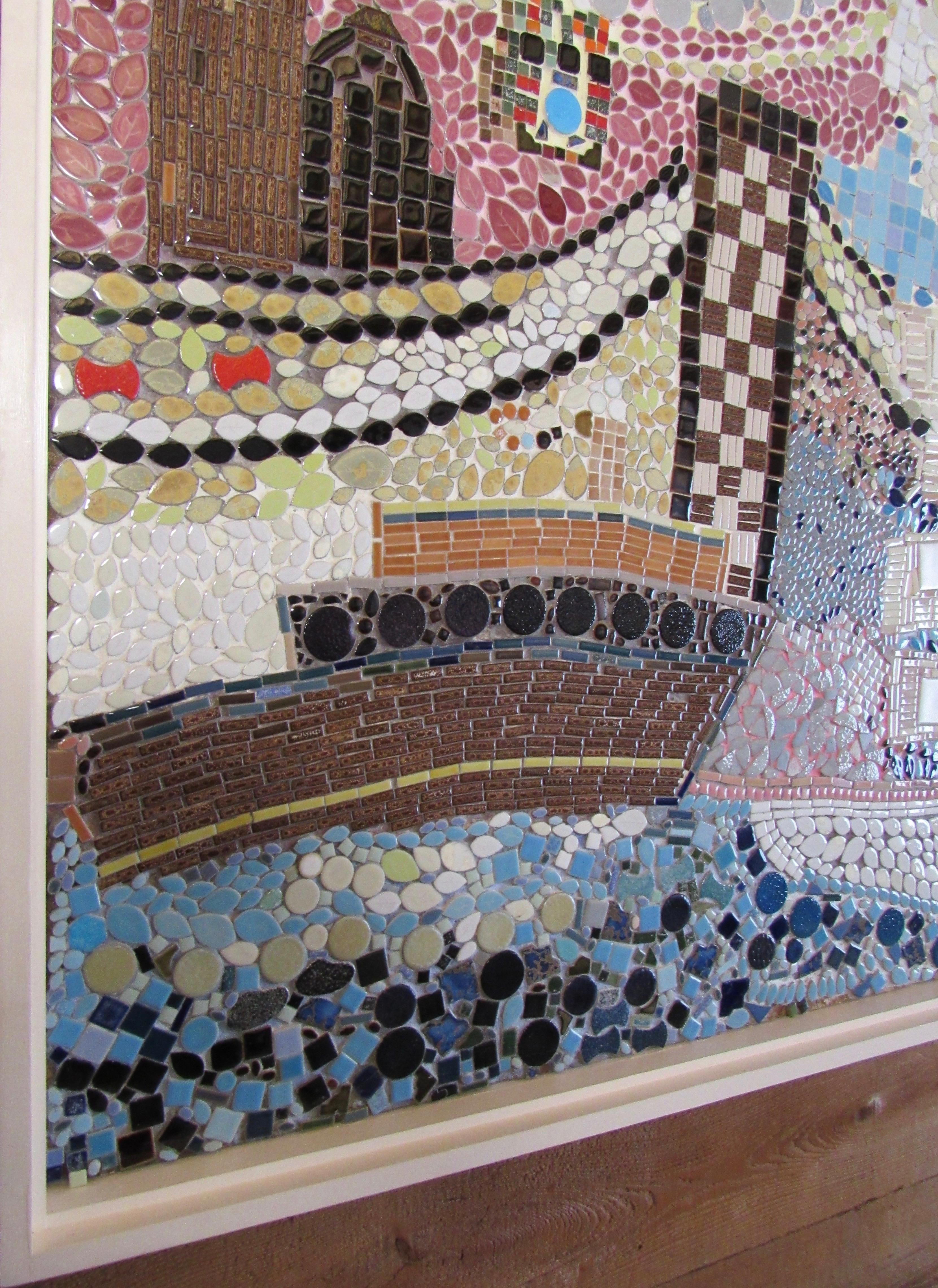 Ceramic Mosaic Panel of the Bicentennial in New York Harbor, 1978 For Sale