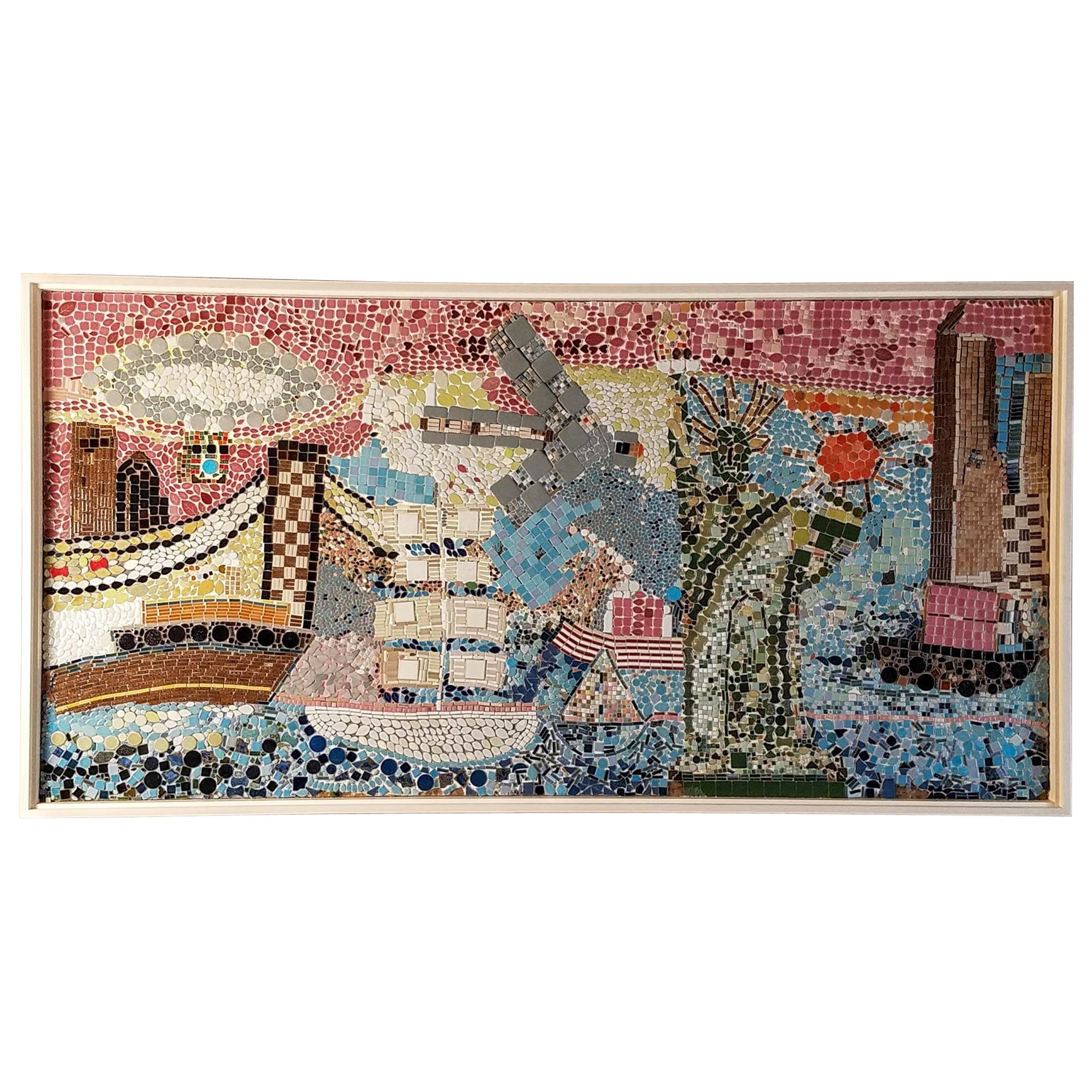 Mosaic Panel of the Bicentennial in New York Harbor, 1978 For Sale