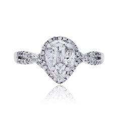 Mosaic Pear Diamond Engagement Ring