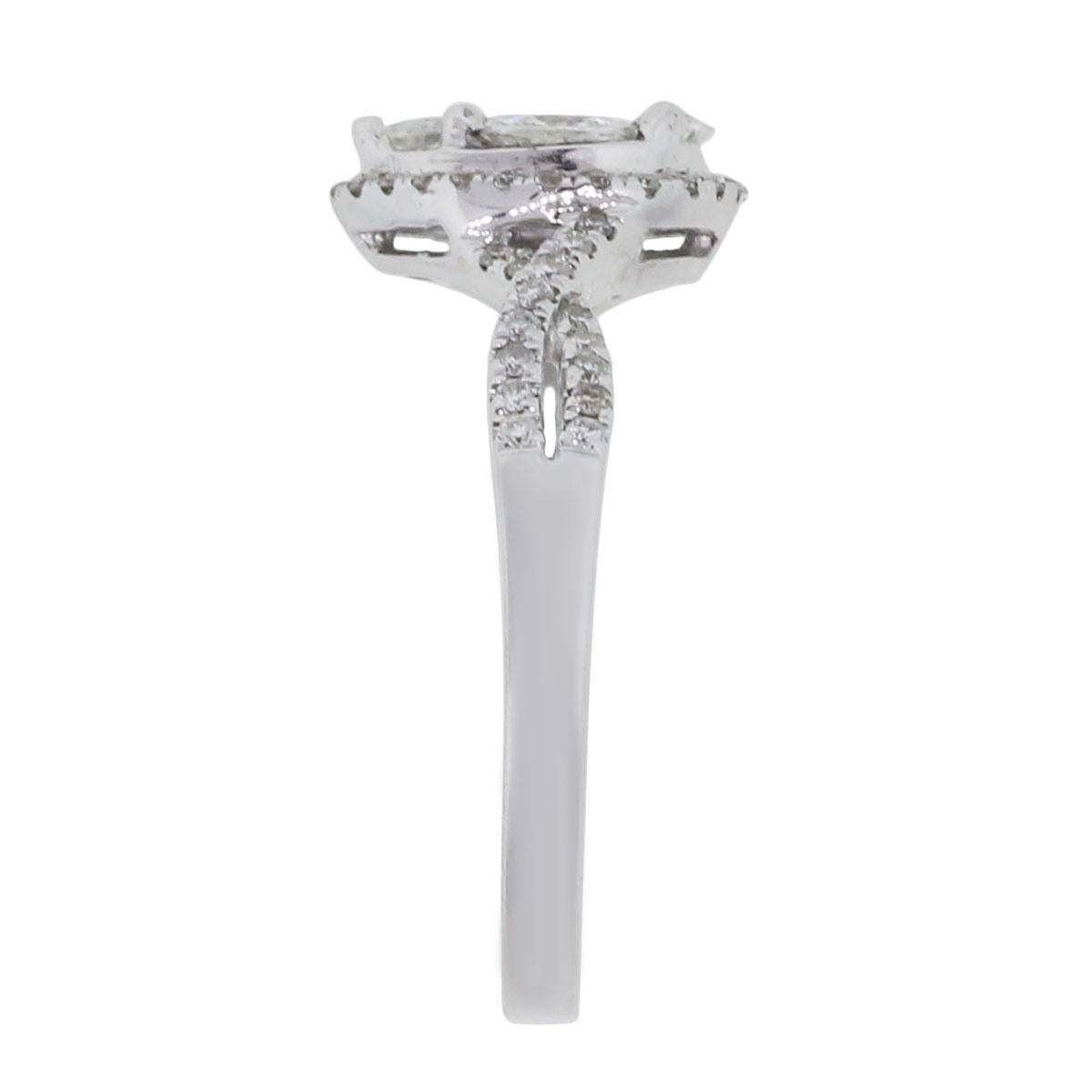 Bague de fiançailles en mosaïque diamant poire en vente 1