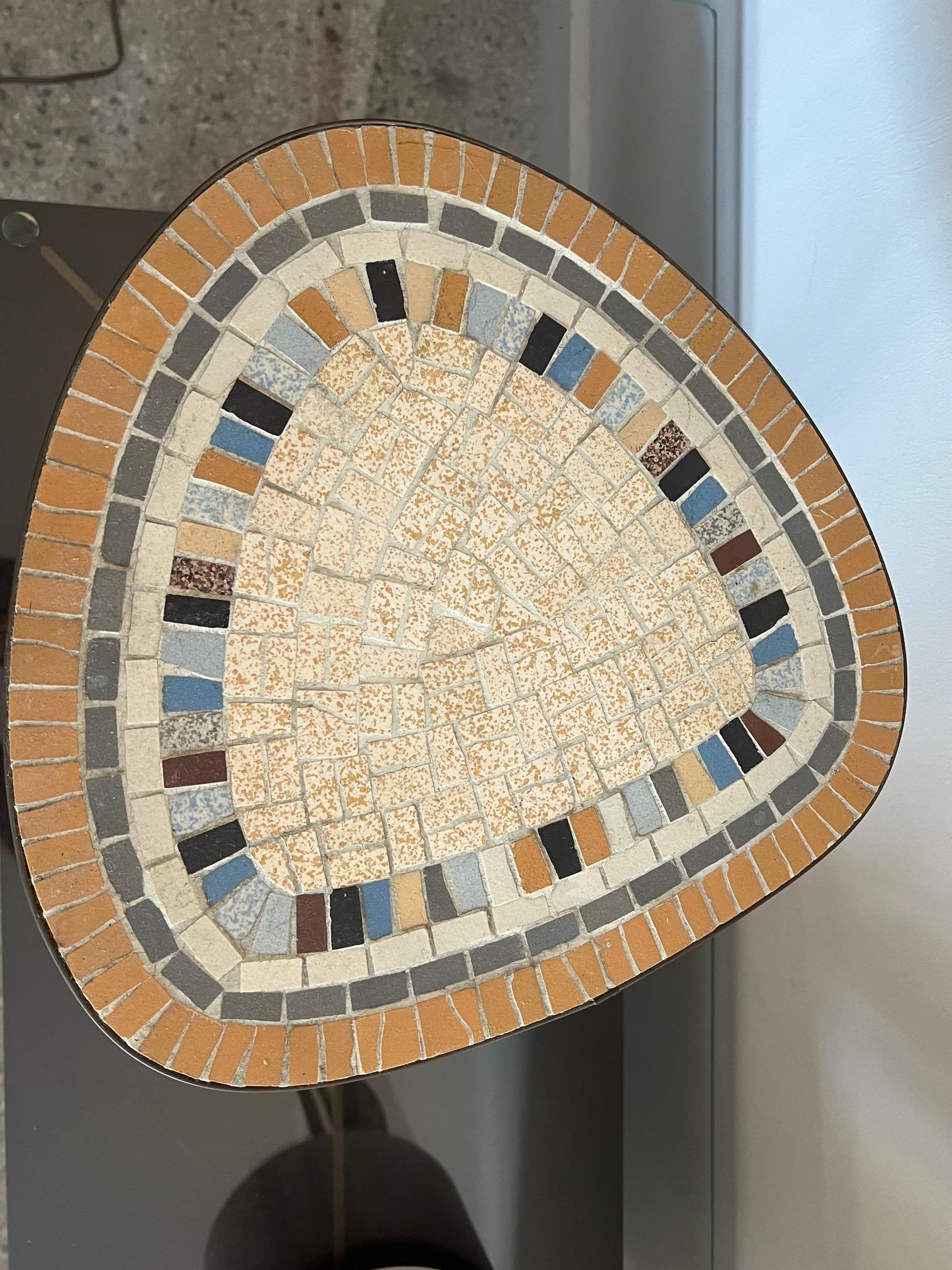 Mid-Century Modern Mosaic Side Table by Isle Möbel, Germany, 1950s For Sale