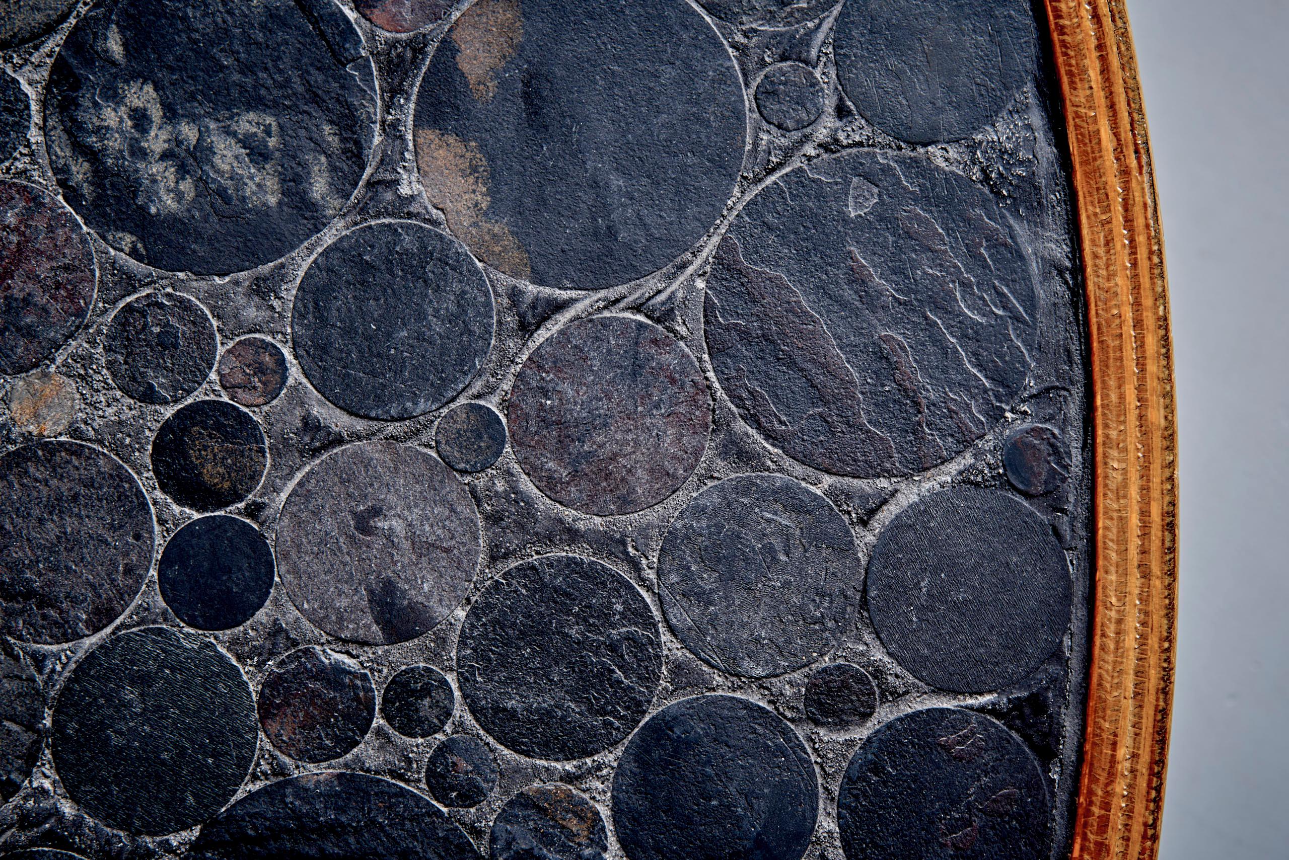 Mesa de centro con tapa de mosaico de piedra de Heinz Lilienthal Alemania, años 70 Alemán en venta