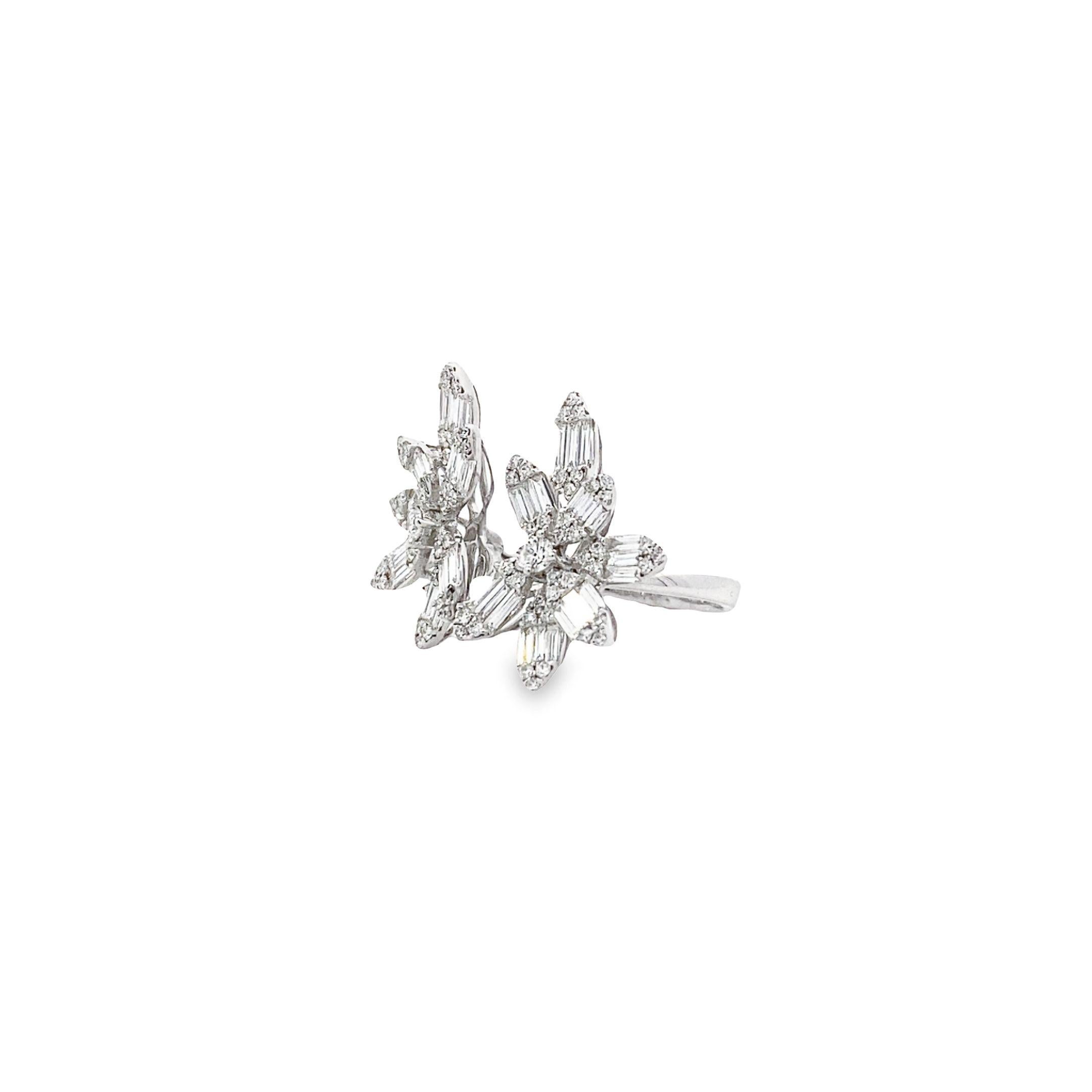 Modern Maurice Fine Jewelry - Mosaic Style Diamond Double Star Burst For Sale