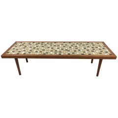 Mosaic Tile and Walnut Coffee Table by Jane and Gordon Martz