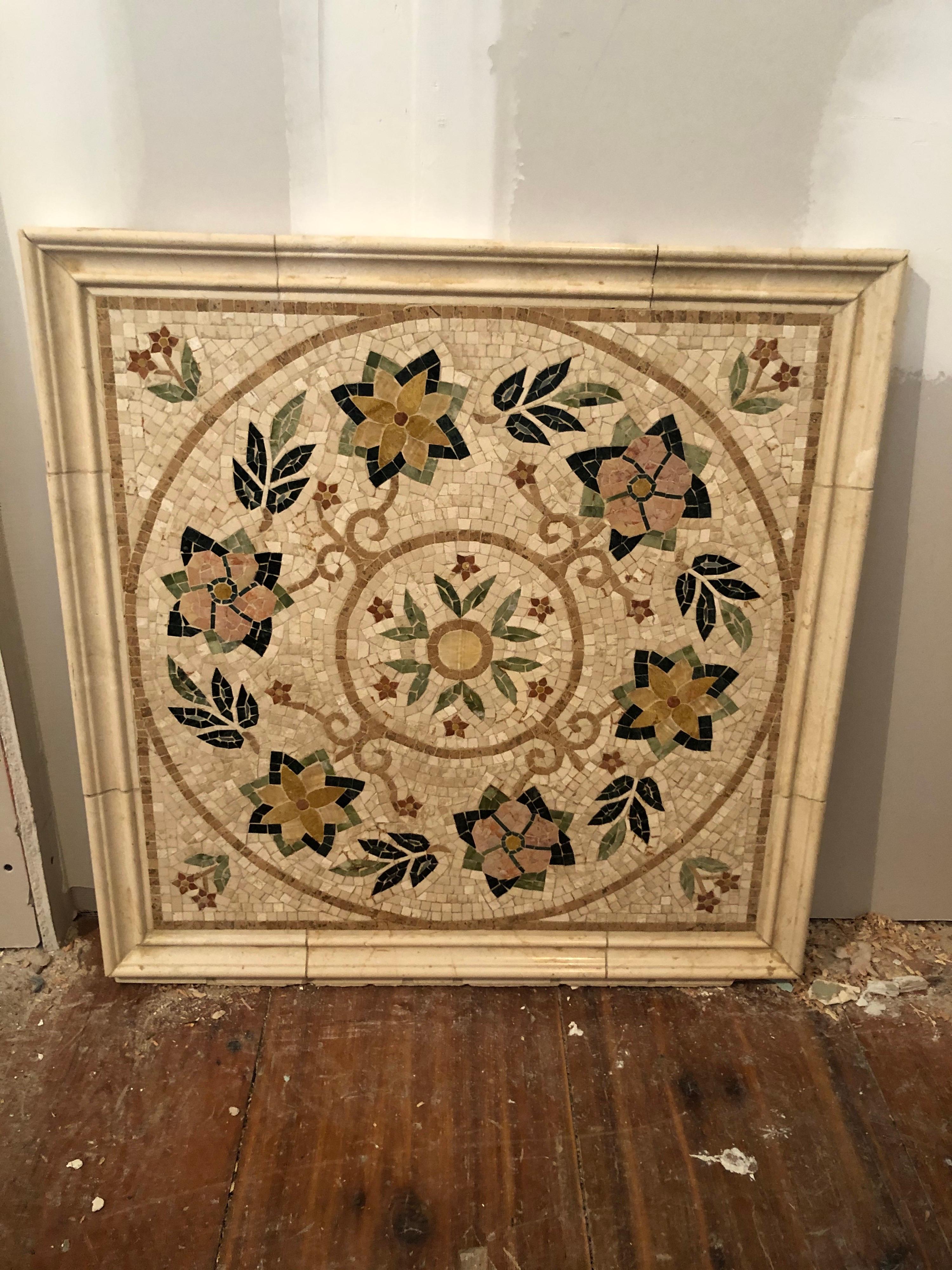 Mosaic Tile Medallion Centerpiece 9