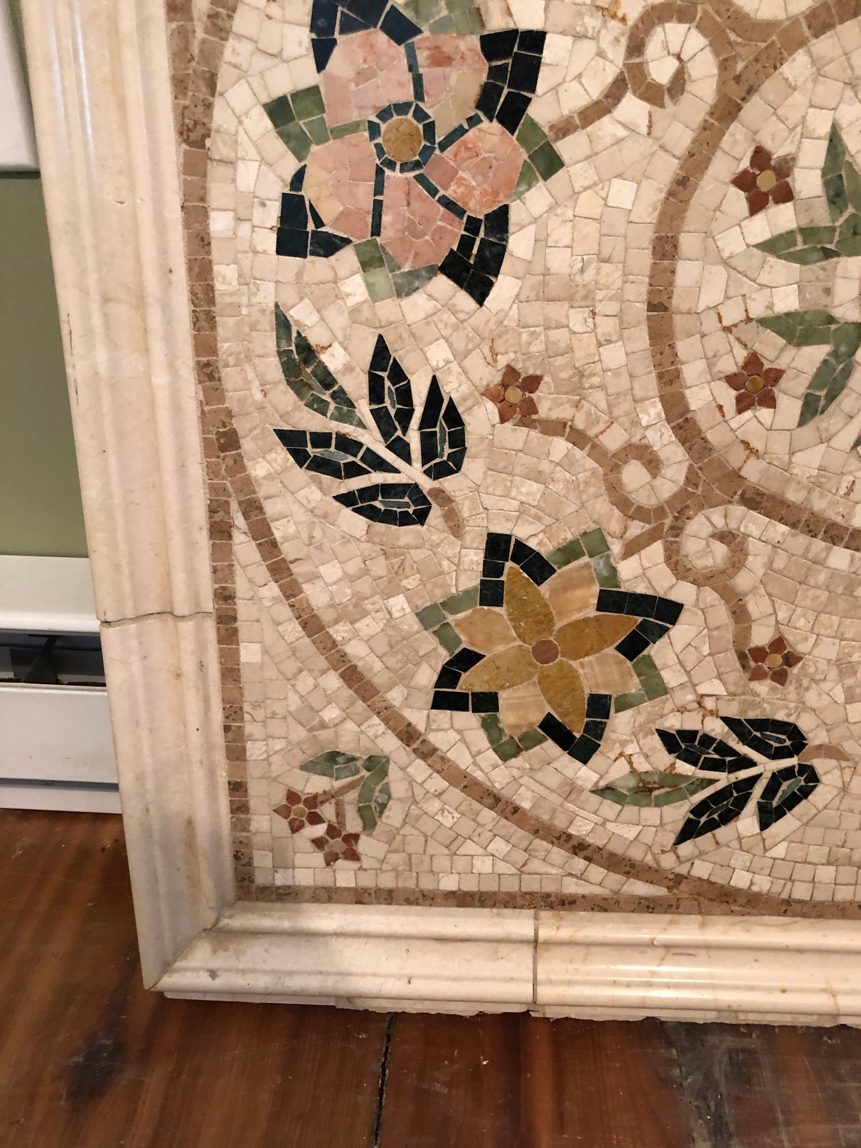 Late 20th Century Mosaic Tile Medallion Centerpiece