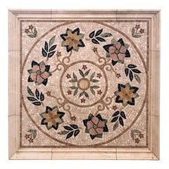 Retro Mosaic Tile Medallion Centerpiece