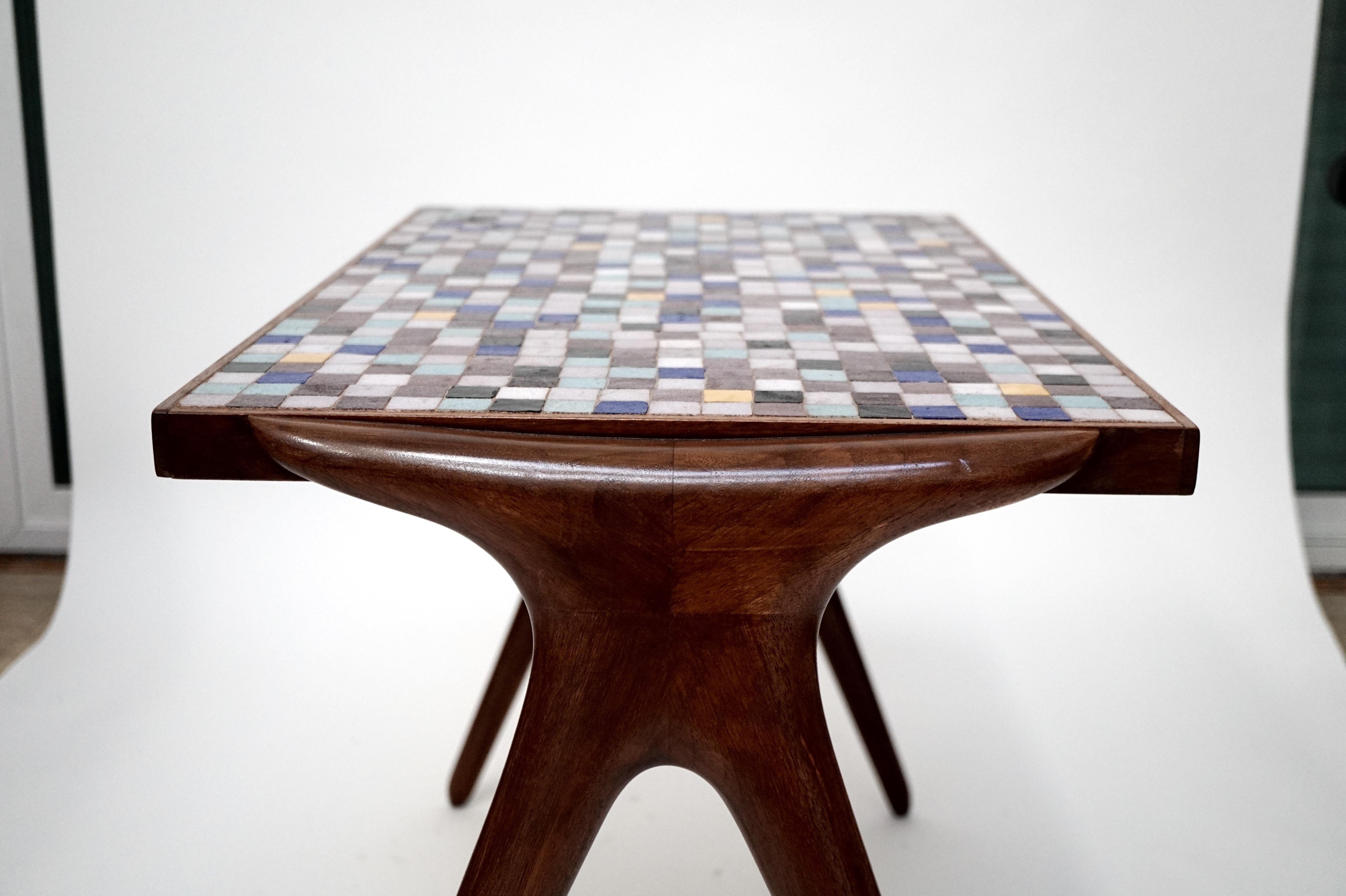 Mosaic Tile Side Table by Vladimir Kagan for Kagan-Dreyfuss, circa 1955 For Sale 6