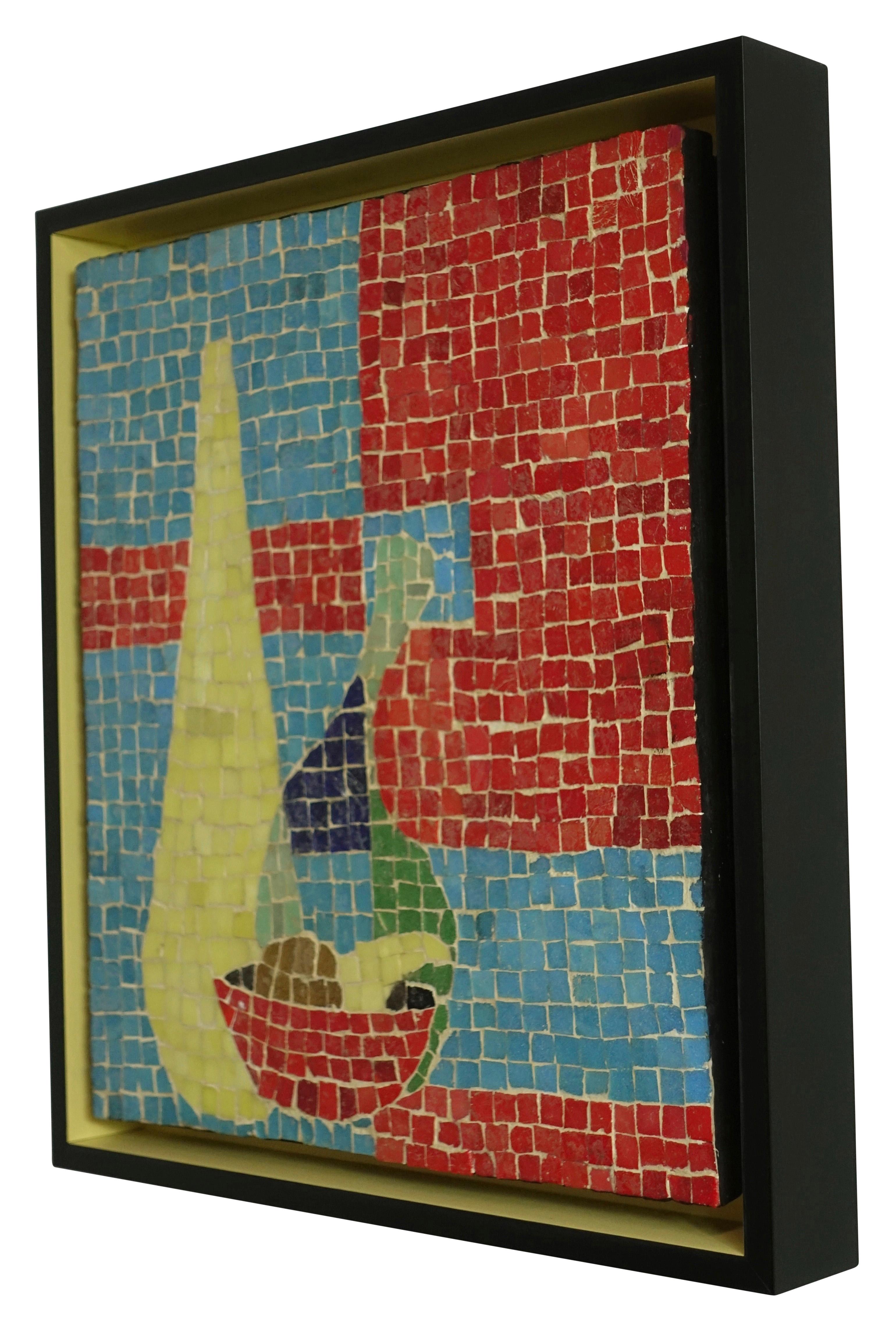 American Mosaic Tile Still Life Mounted on Panel, 1950s-1960s