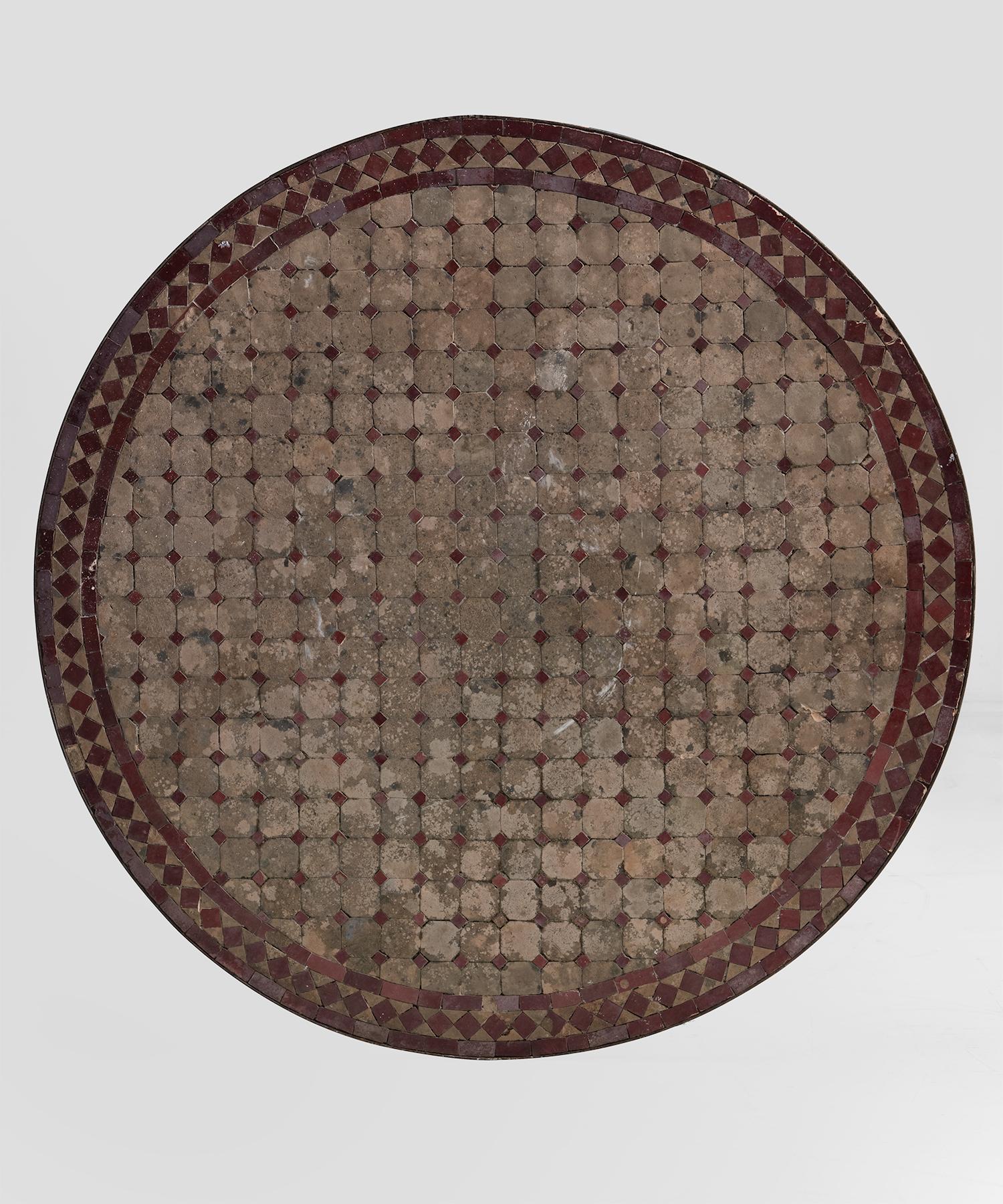 Mosaic Tile Table, Italy, circa 1930 In Good Condition In Culver City, CA