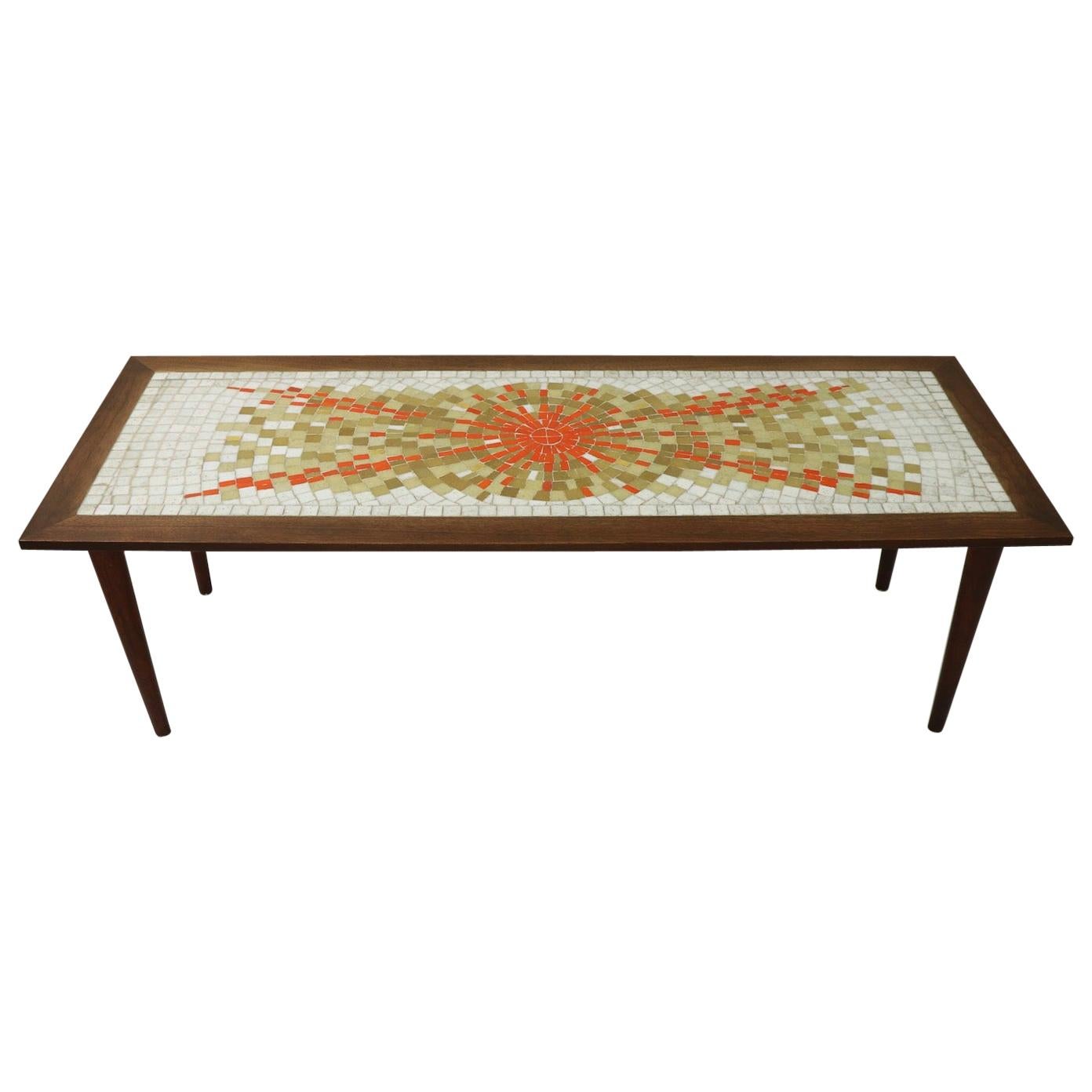 Mosaic Tile Top Coffee Table at 1stDibs