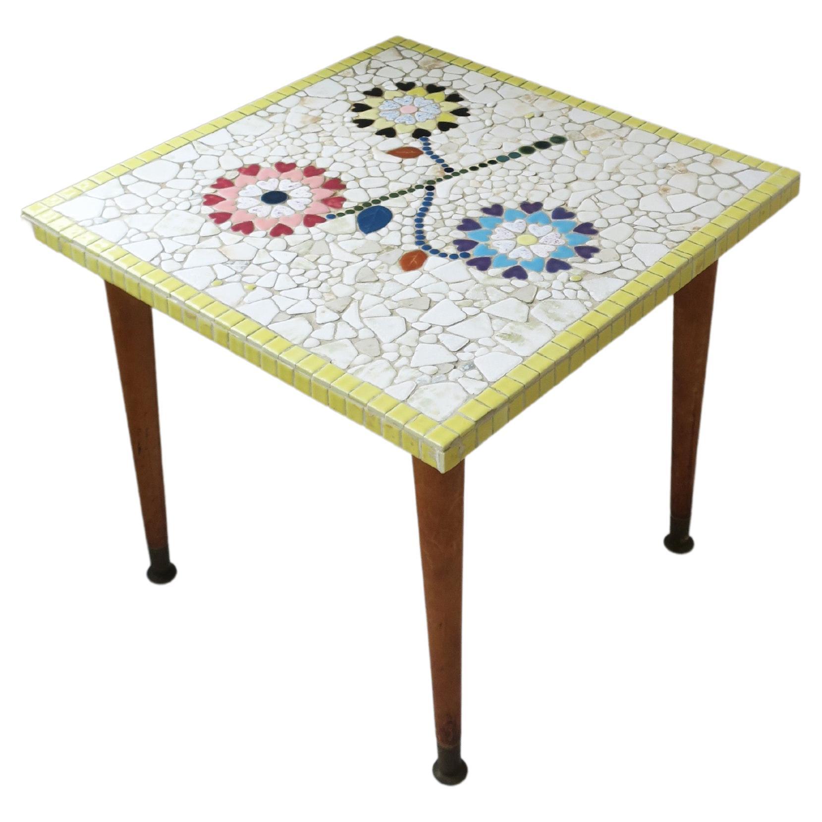 square mosaic table