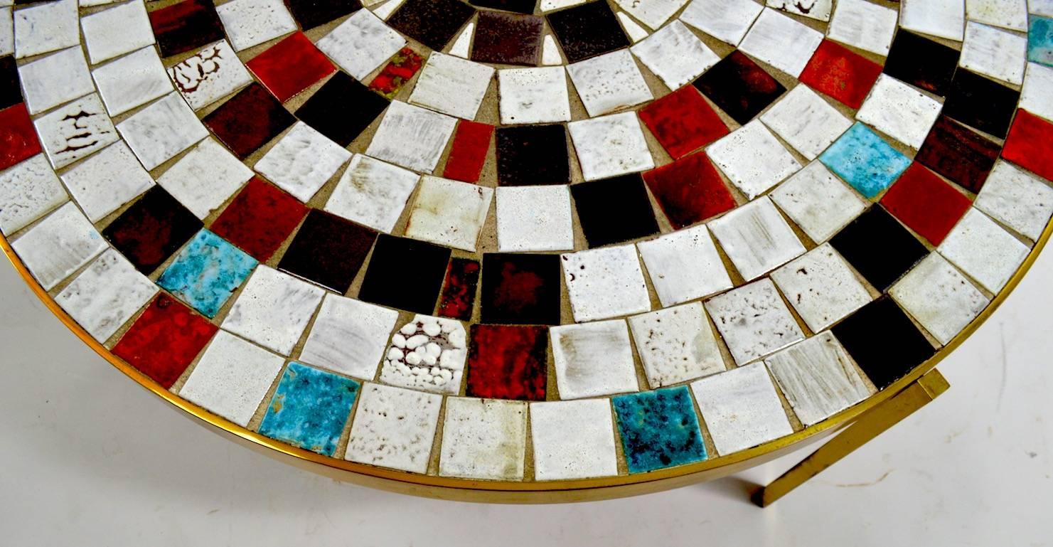 Mosaik-Tisch mit Kachelplatte (Moderne der Mitte des Jahrhunderts) im Angebot