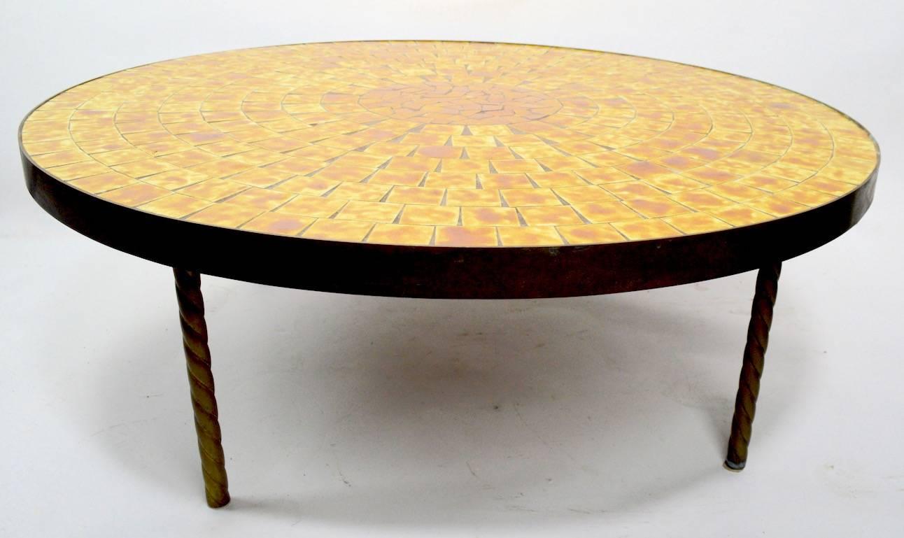Mosaic Tile Top Table In Good Condition In New York, NY