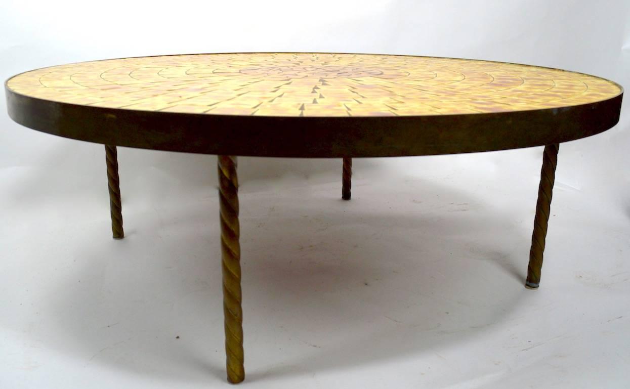20th Century Mosaic Tile Top Table