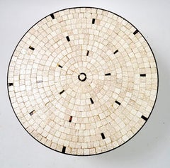 Mosaic Tile-Top Table with Cast Brass Legs