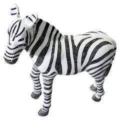 Mosaic Tiled Zebra Sculpture