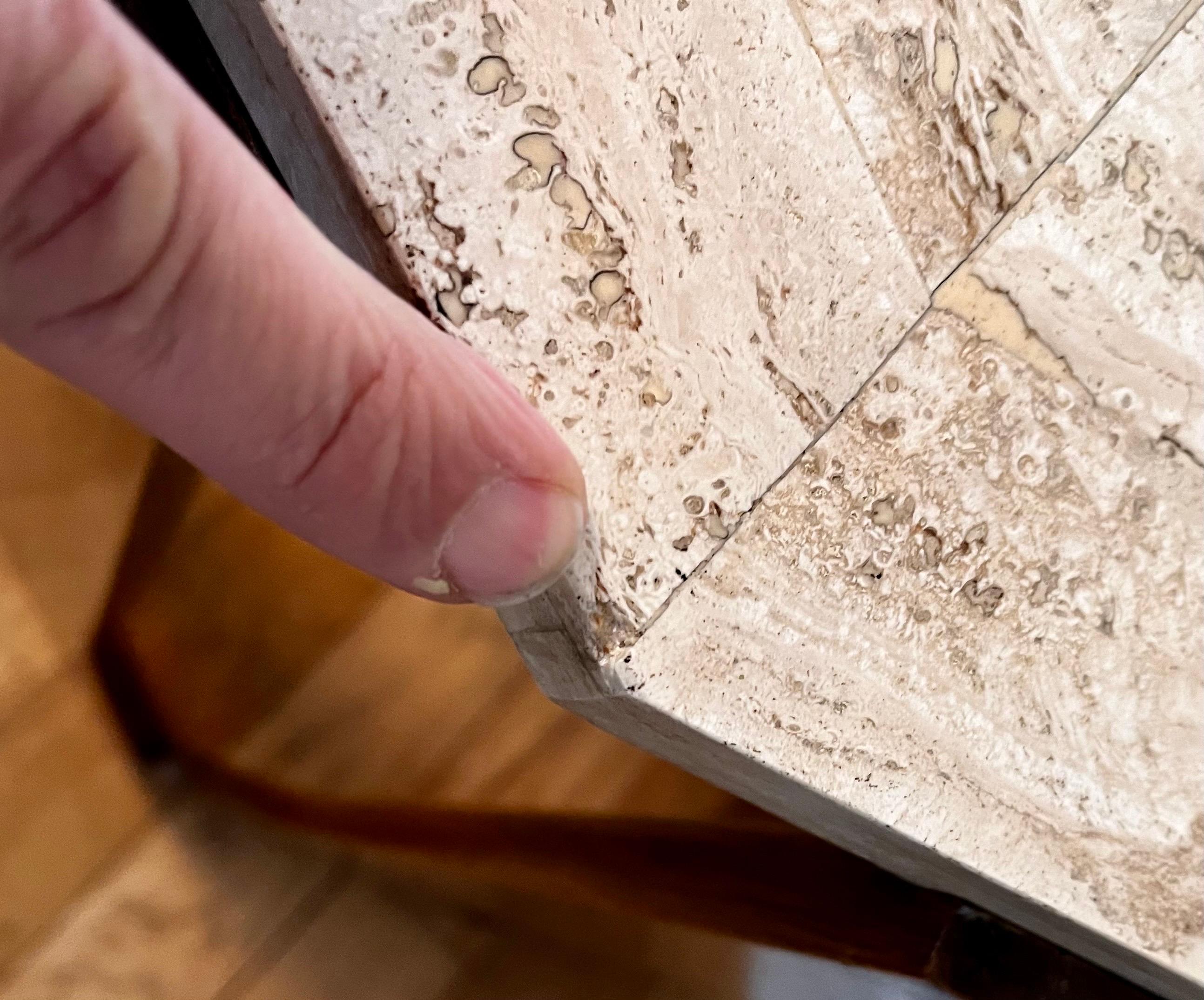 Mosaic Travertine Occasional / End Table by Harvey Probber, c. 1950 For Sale 7