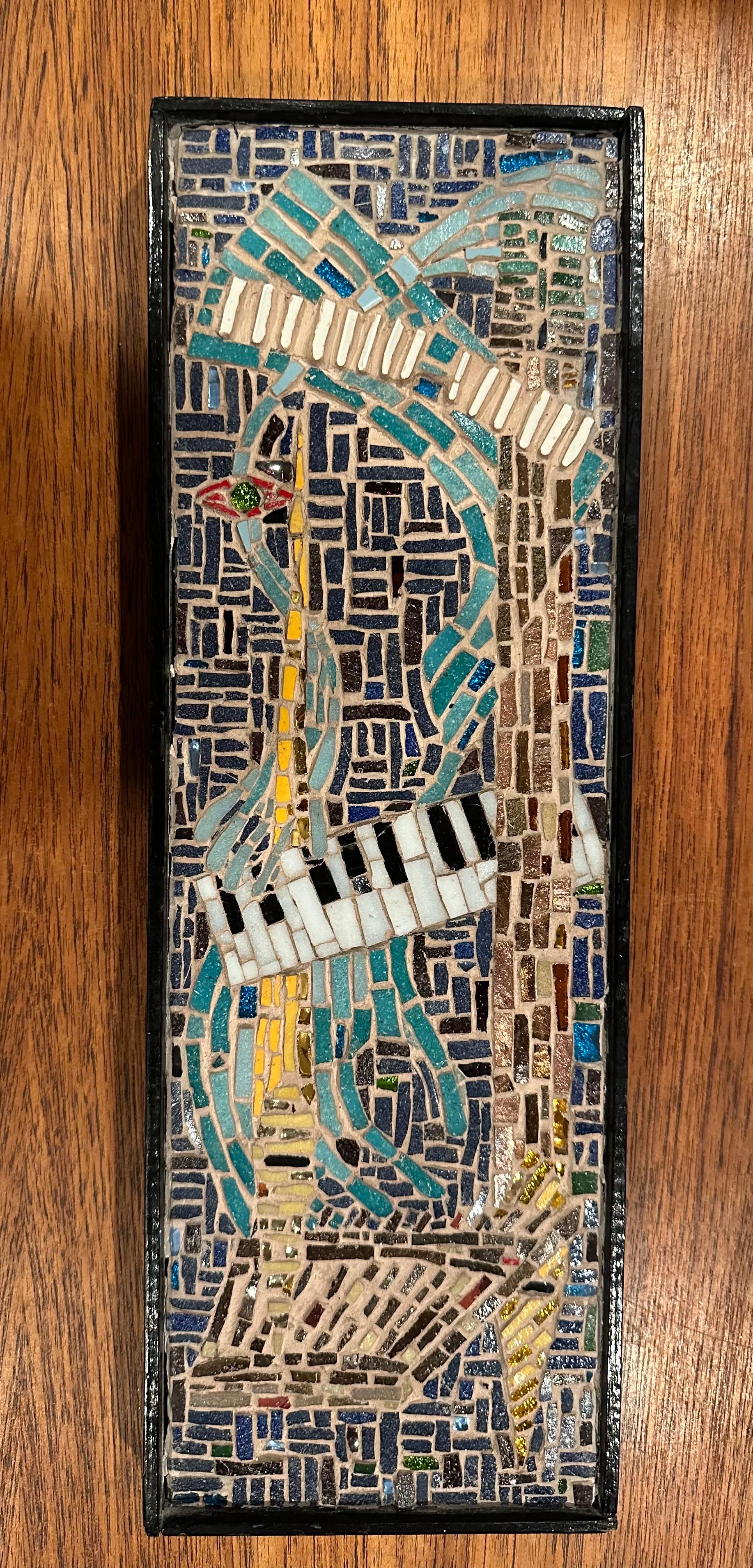 Mosaic Wall Hanging on Board by Hilke thor Straten For Sale 3