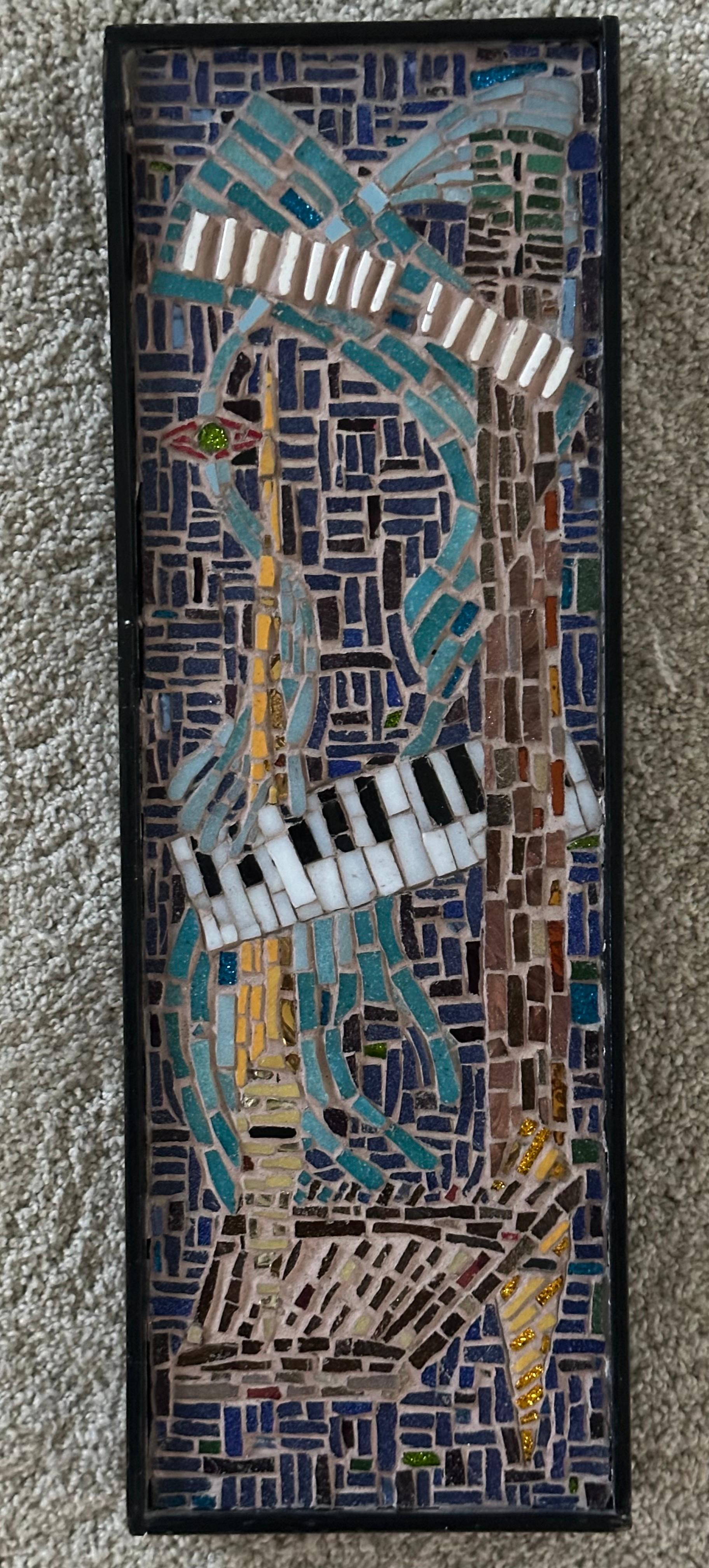 Mosaic Wall Hanging on Board by Hilke thor Straten For Sale 4