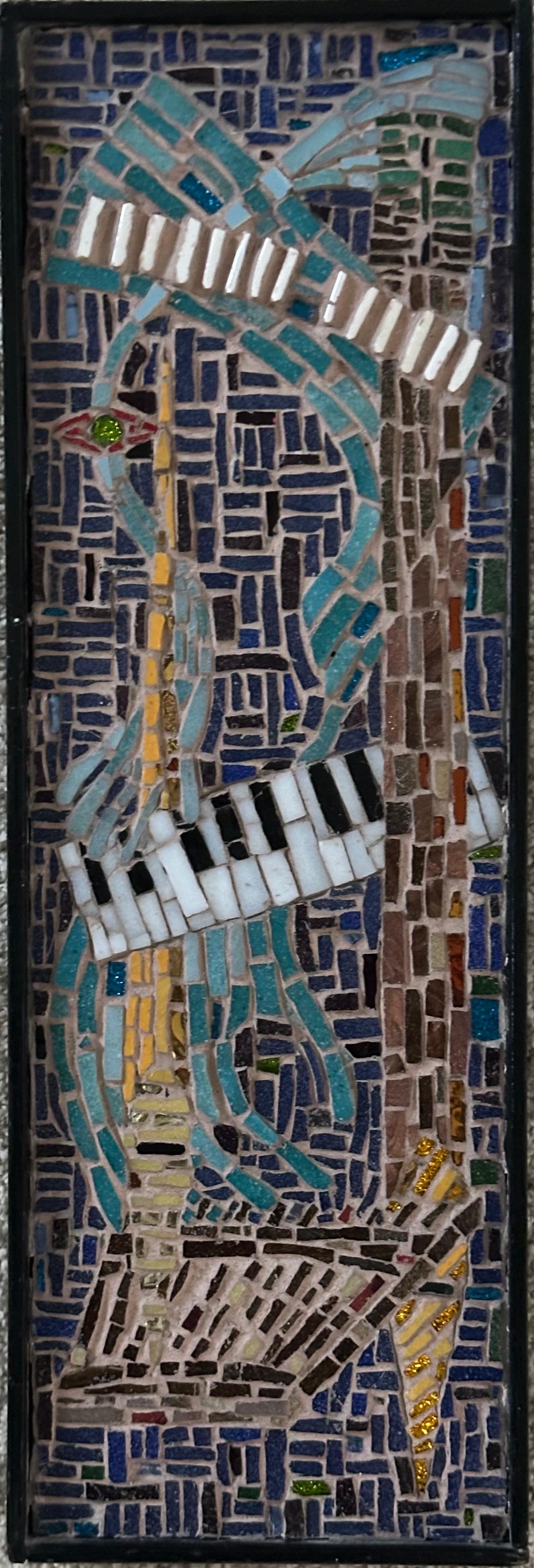 Mosaic Wall Hanging on Board by Hilke thor Straten For Sale 5