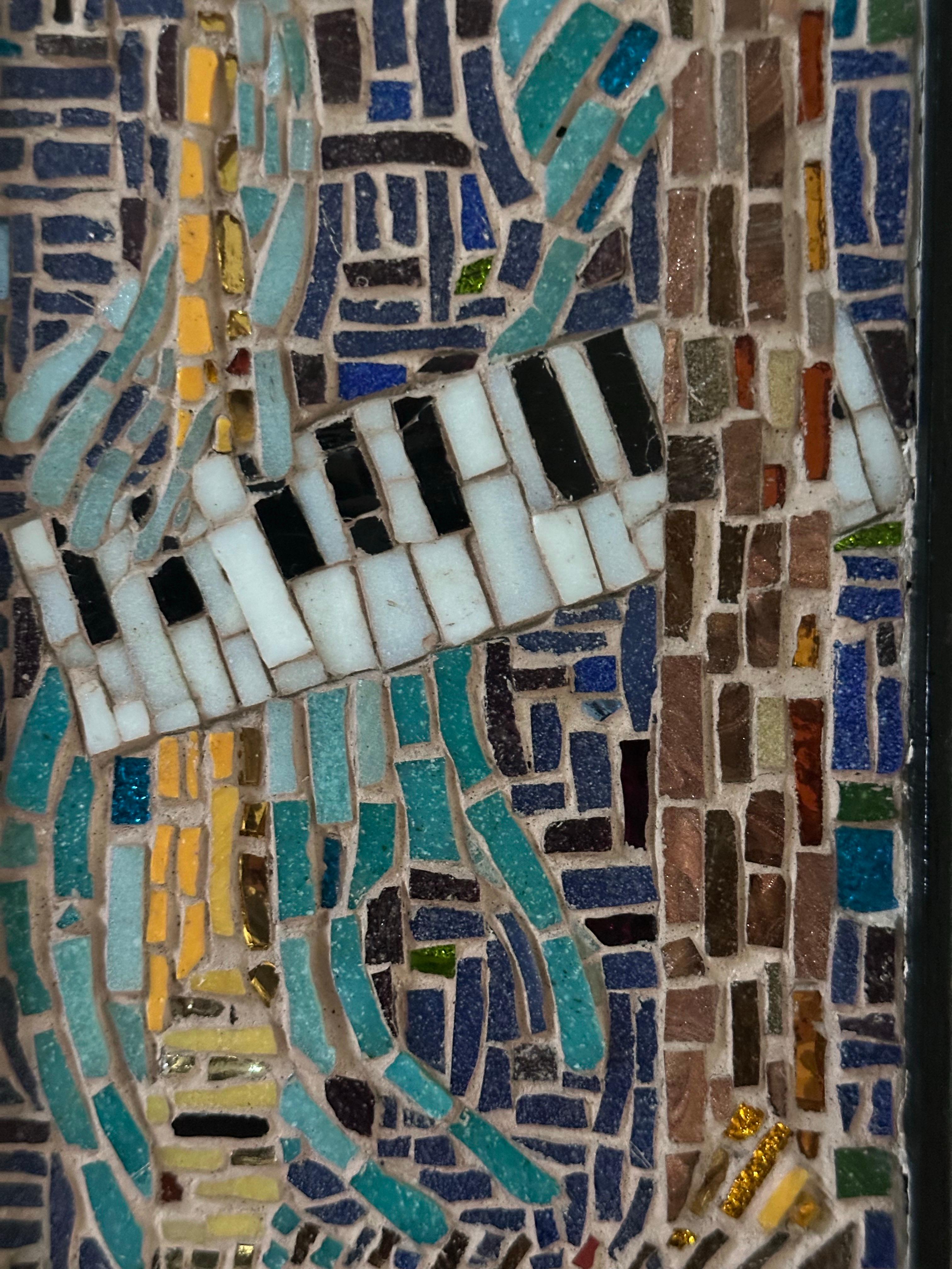 Mosaic Wall Hanging on Board by Hilke thor Straten For Sale 7