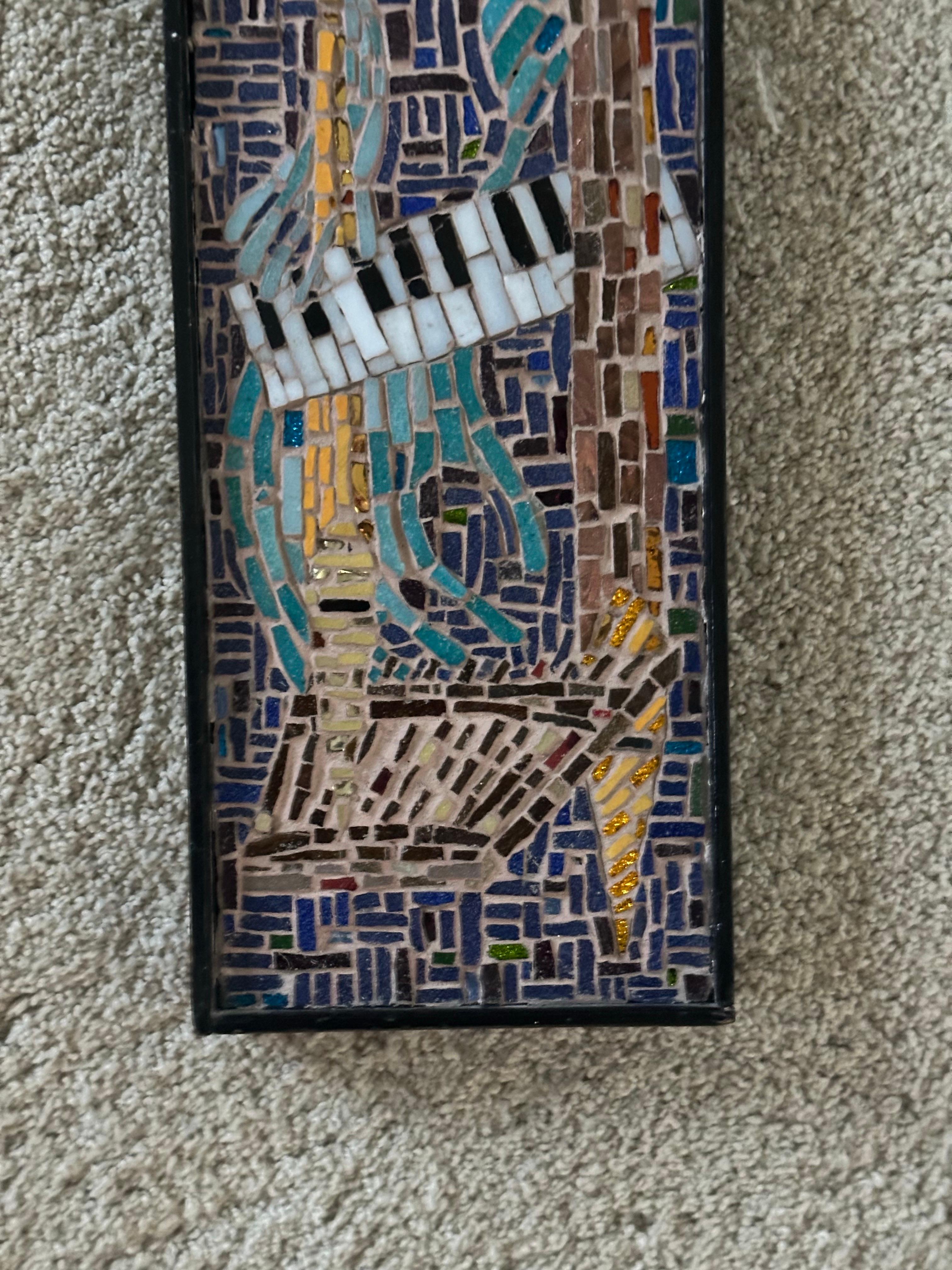 Mosaic Wall Hanging on Board by Hilke thor Straten For Sale 8