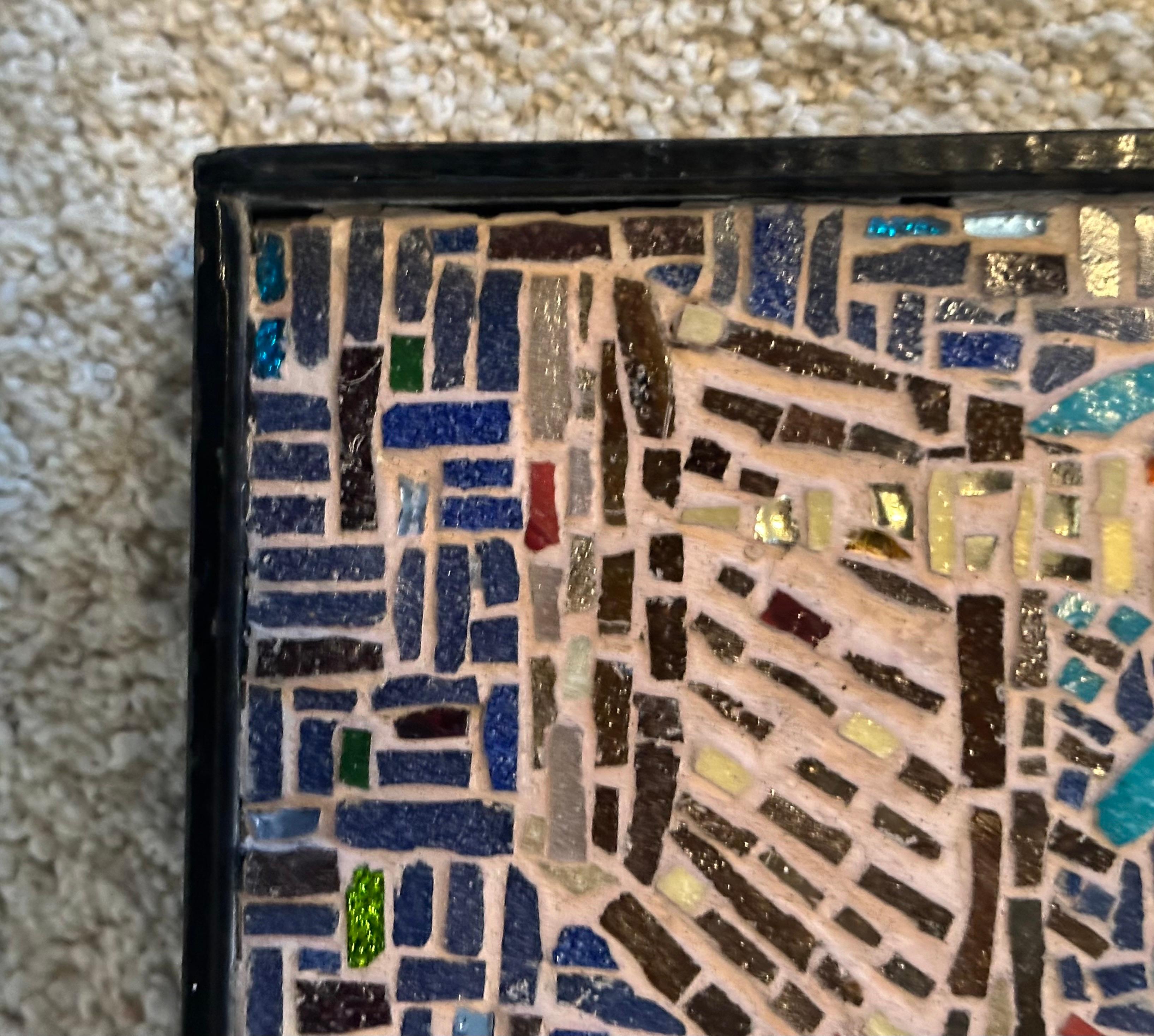Mosaic Wall Hanging on Board by Hilke thor Straten For Sale 10