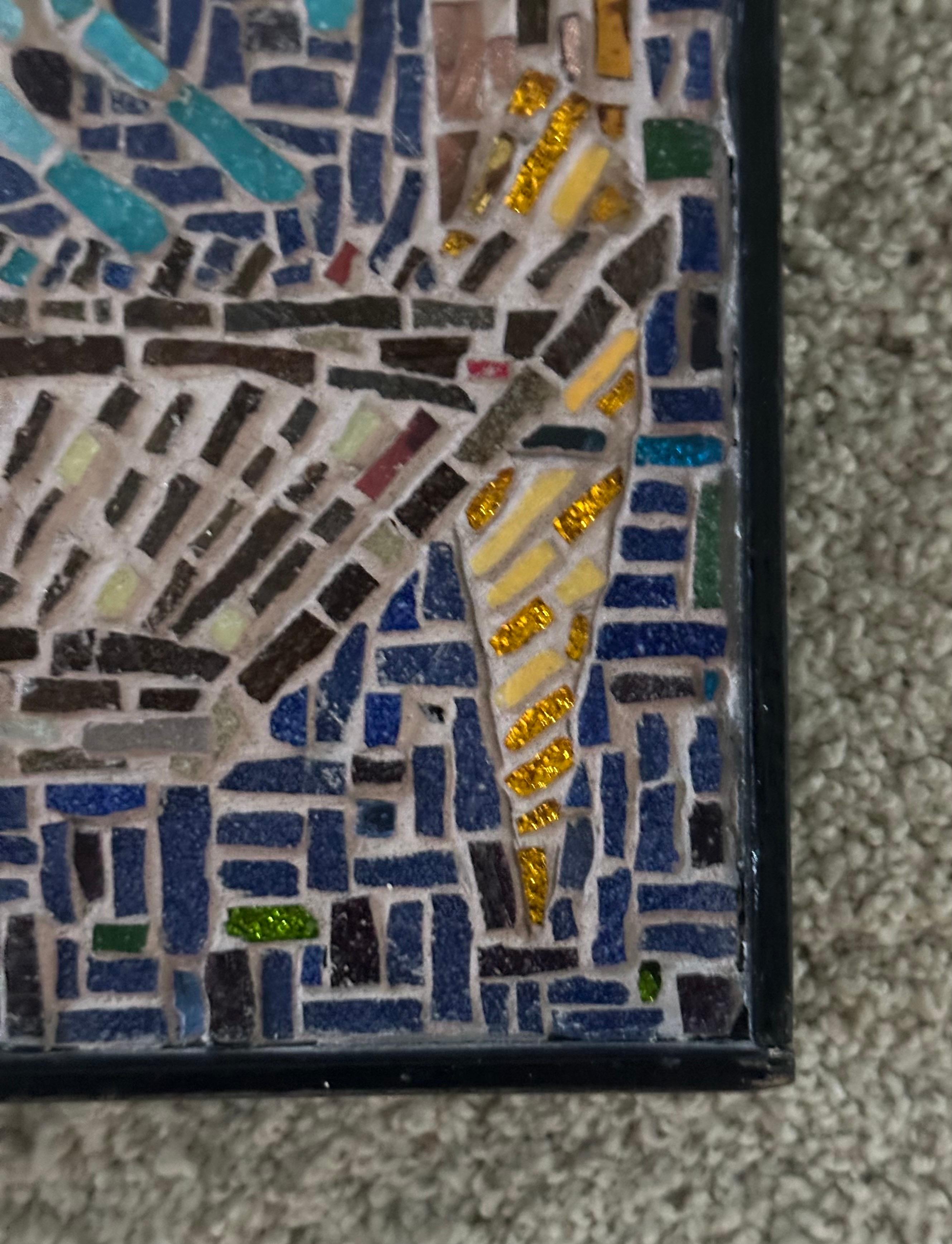 Mosaic Wall Hanging on Board by Hilke thor Straten For Sale 11