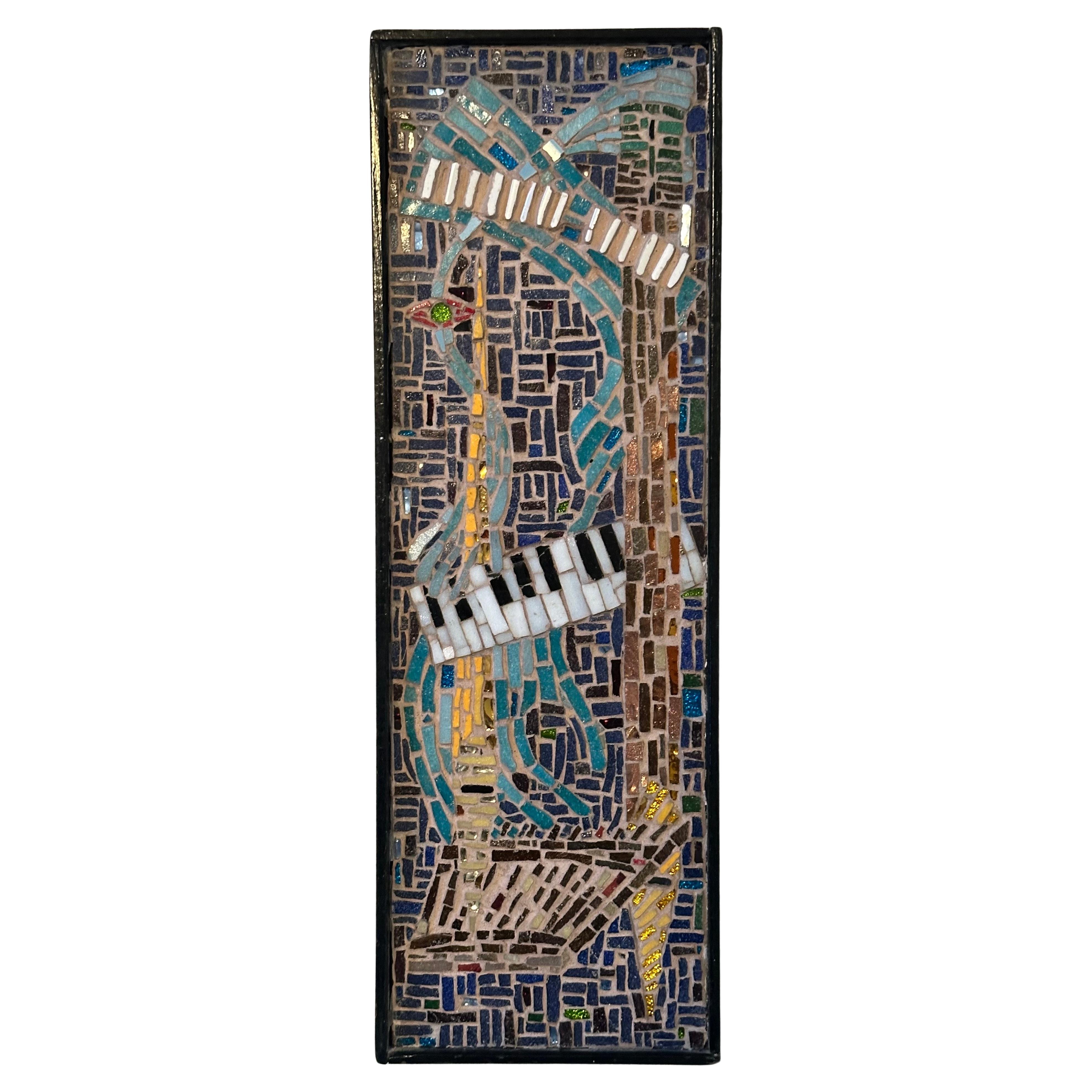 Mid-Century Modern Mosaic Wall Hanging on Board by Hilke thor Straten For Sale