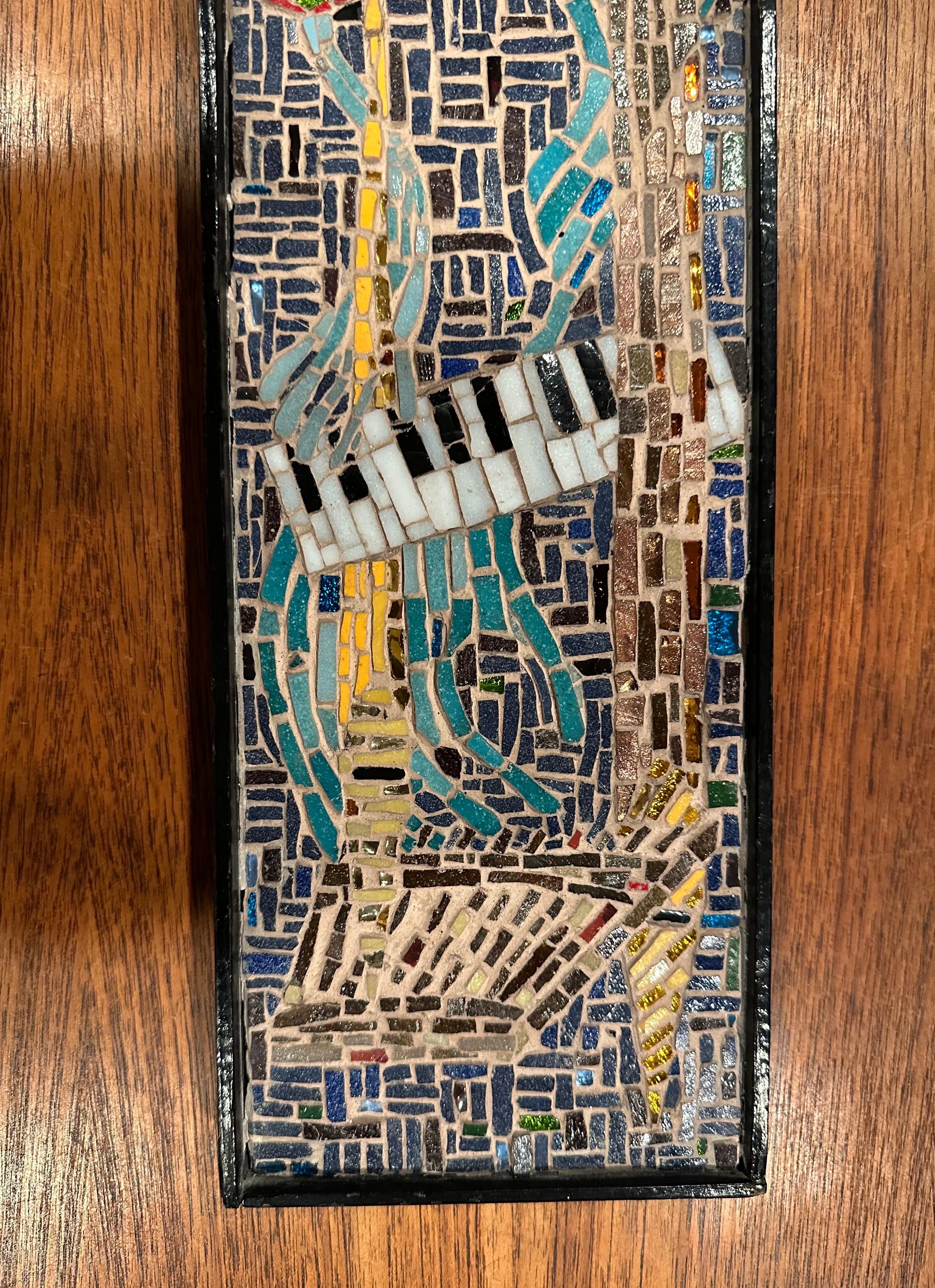 20th Century Mosaic Wall Hanging on Board by Hilke thor Straten For Sale