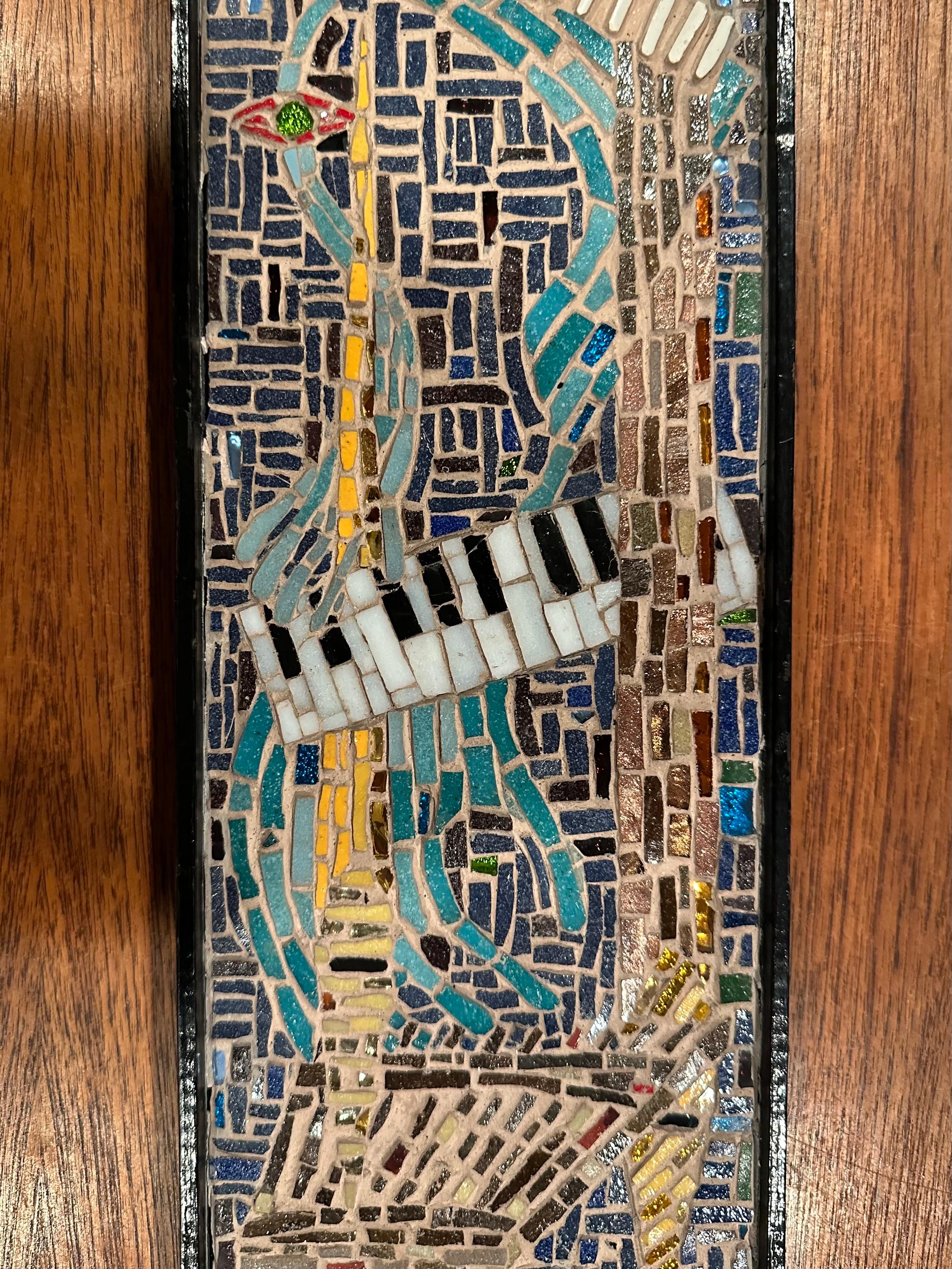 Mosaic Wall Hanging on Board by Hilke thor Straten For Sale 2