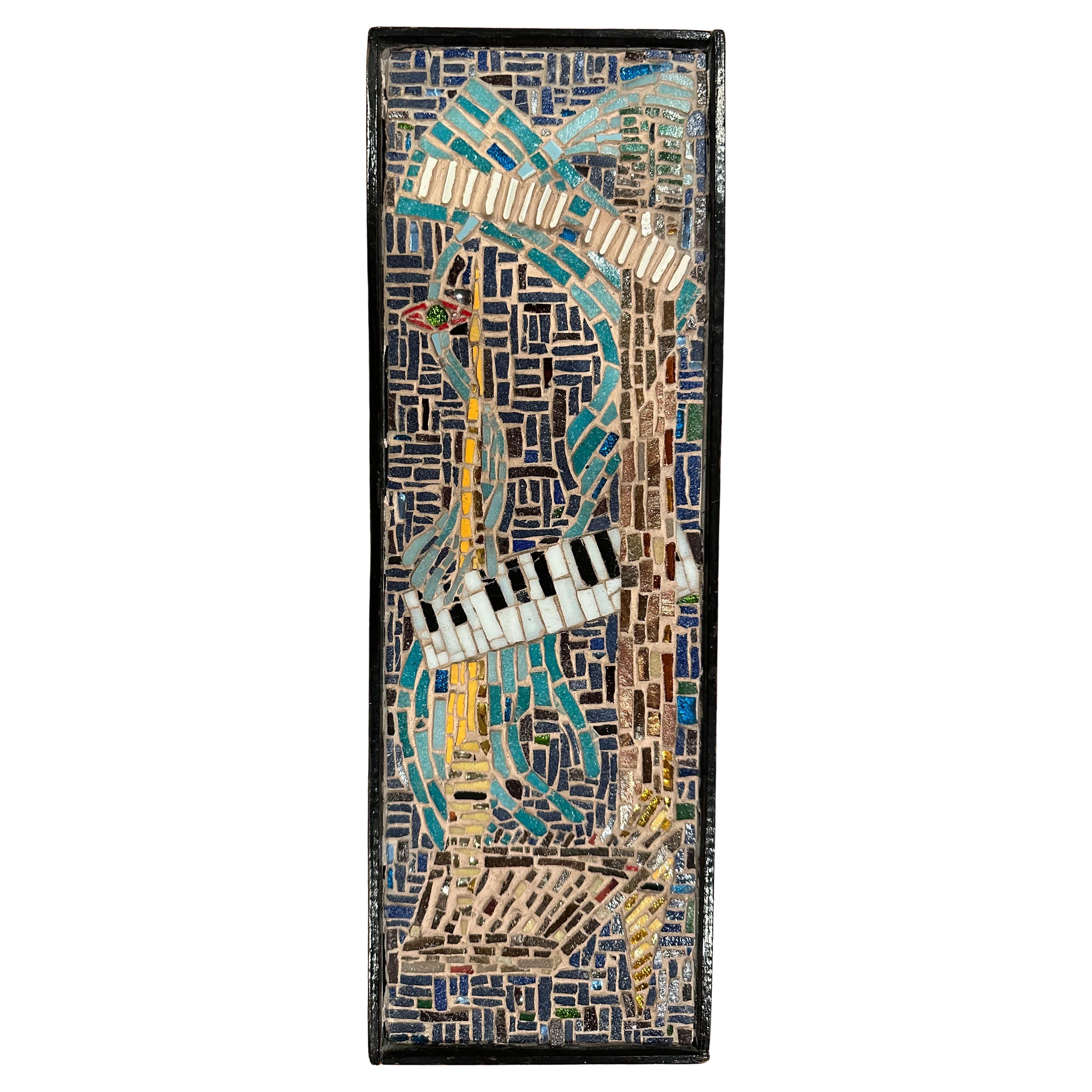 Mosaic Wall Hanging on Board by Hilke thor Straten
