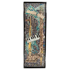 Mosaic Wall Hanging on Board by Hilke thor Straten