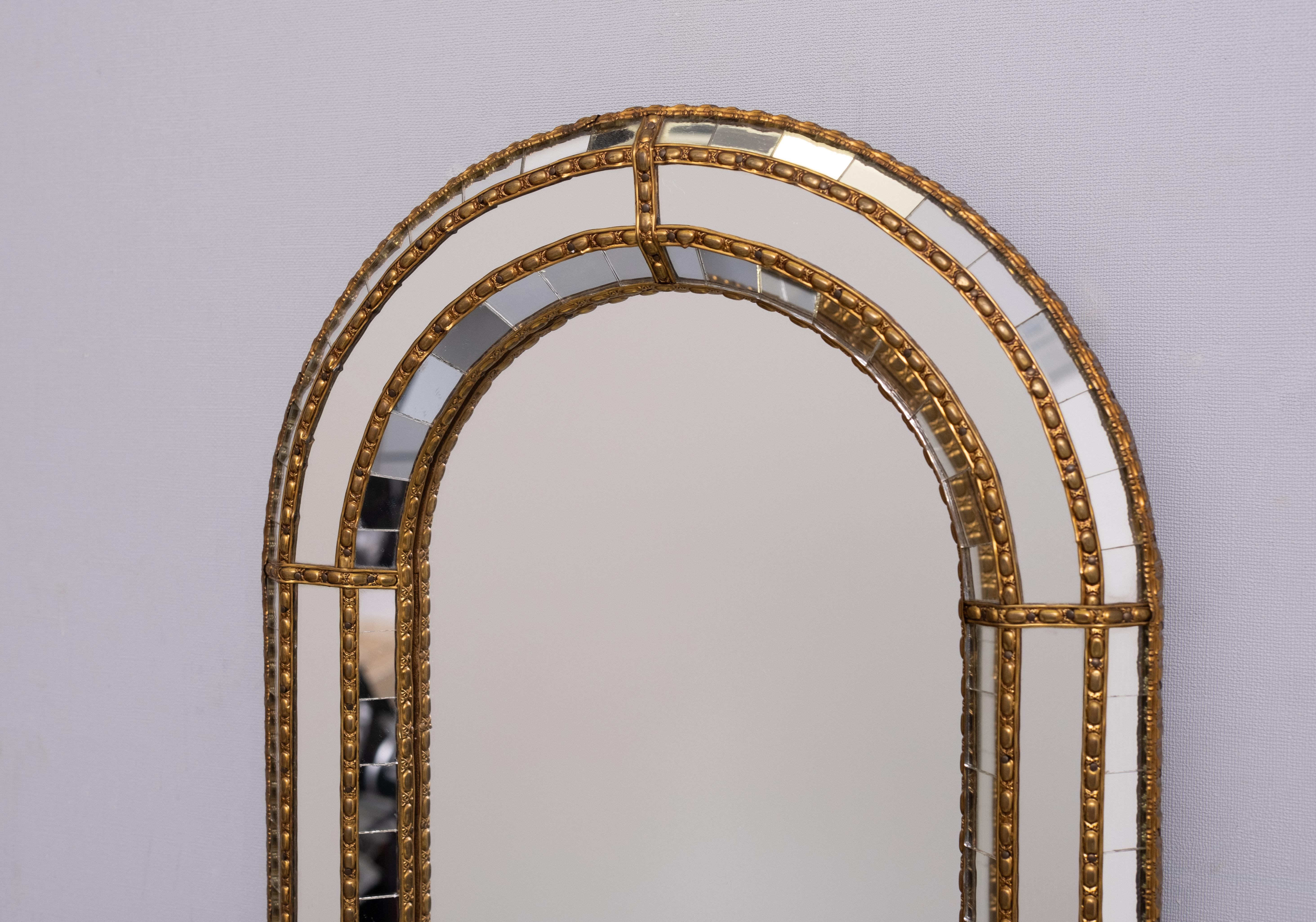 Hollywood Regency Miroir mural et console en mosaïque   Espagne années 1970 en vente