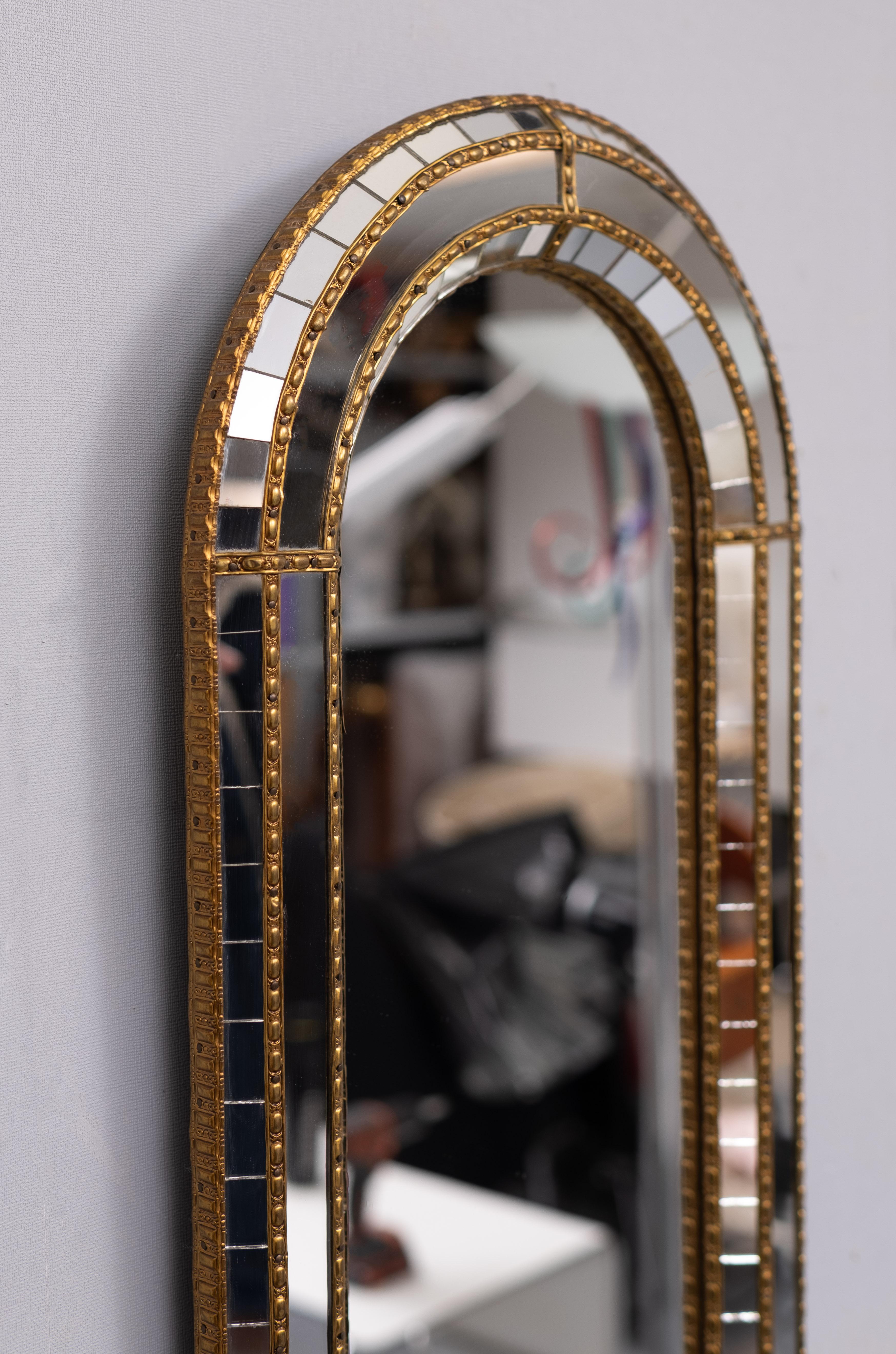 Fin du 20e siècle Miroir mural et console en mosaïque   Espagne années 1970 en vente